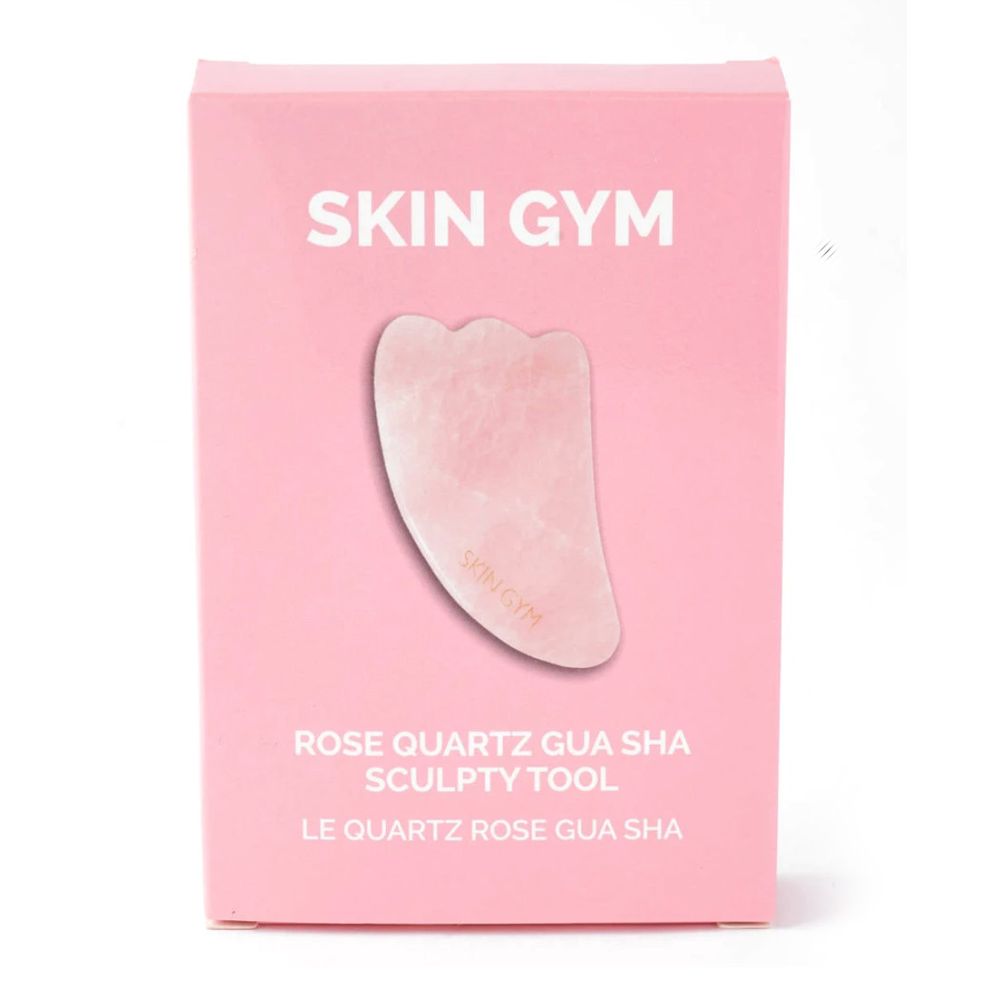 Скребок гуашу Skin Gym Rose Quartz Gua Sha Crystal Sculpty Tool