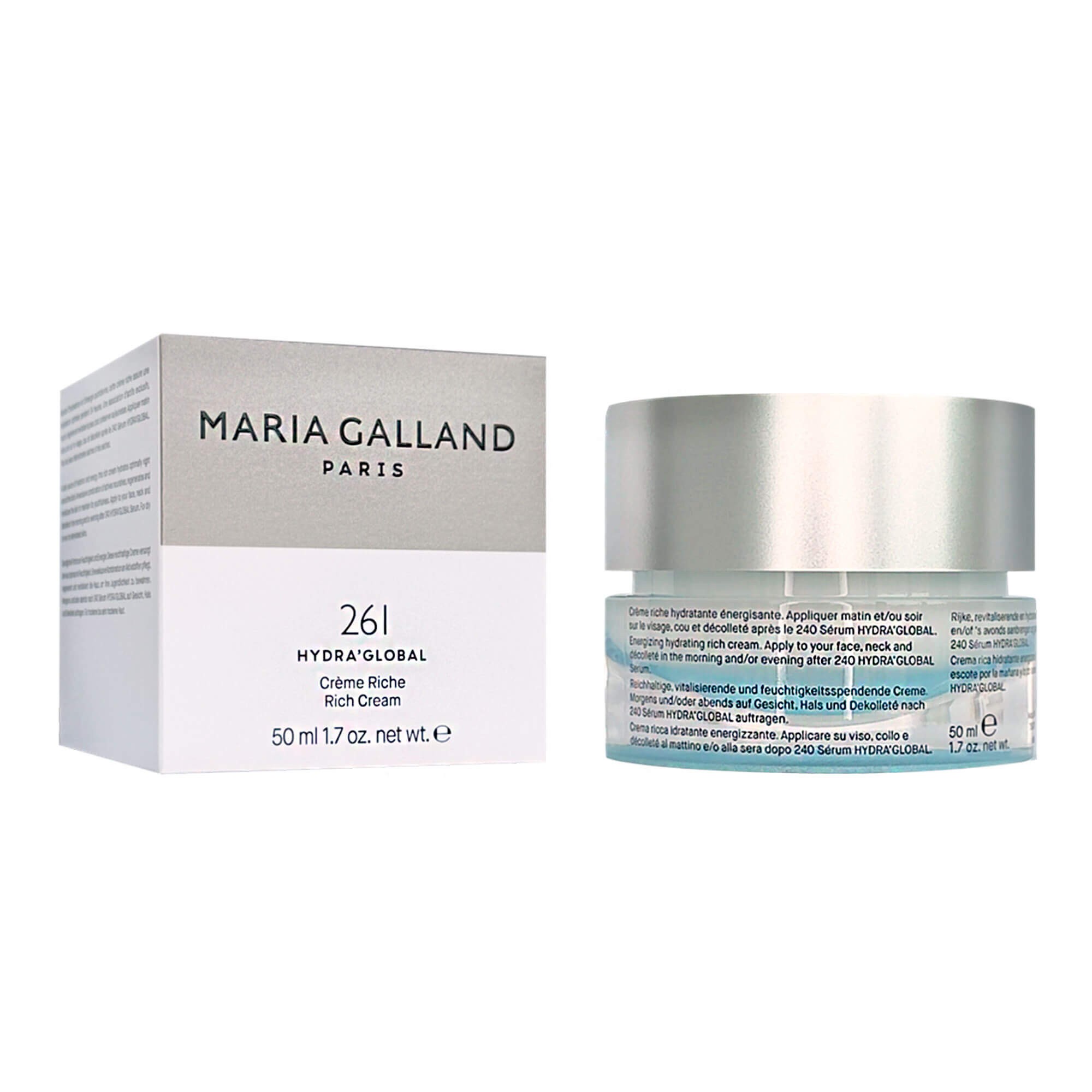 Насичений зволожуючий крем для обличчя Maria Galland 261 Hydra’Global Rich Cream