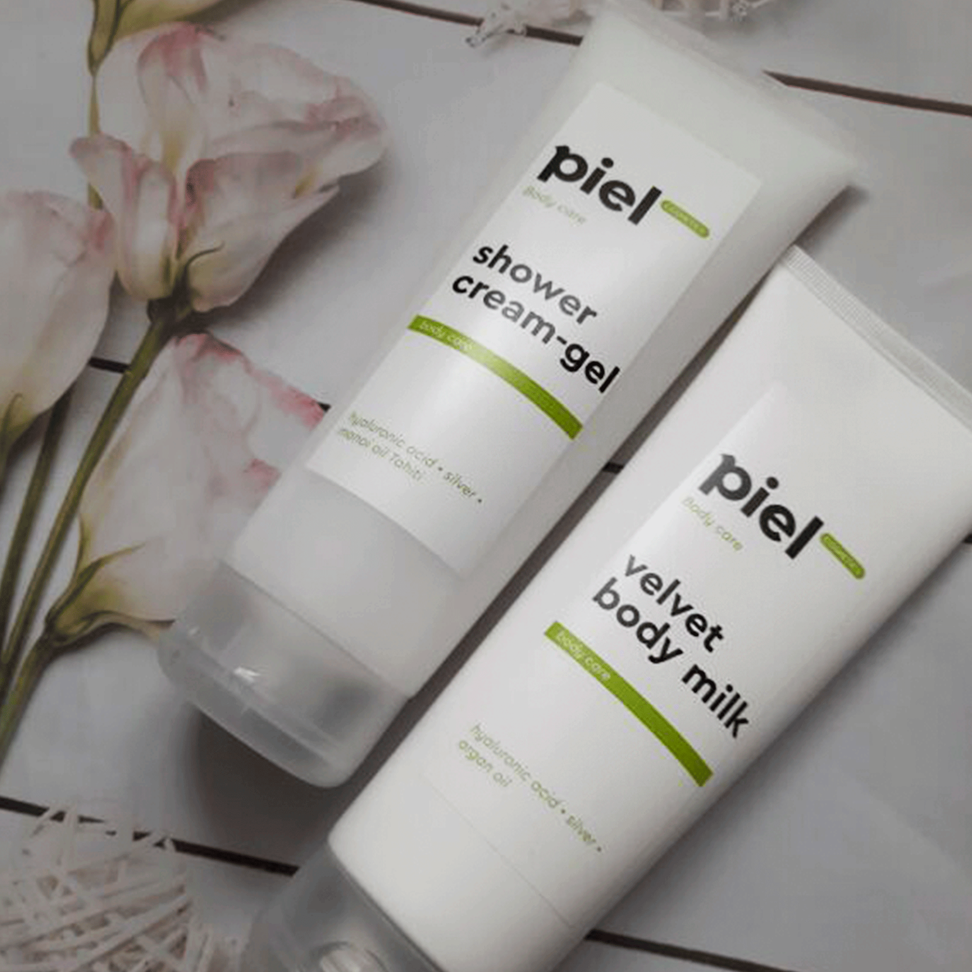 Комплексный набор для очищения и ухода за кожей тела Piel Cosmetics Velvet Green Tea Set