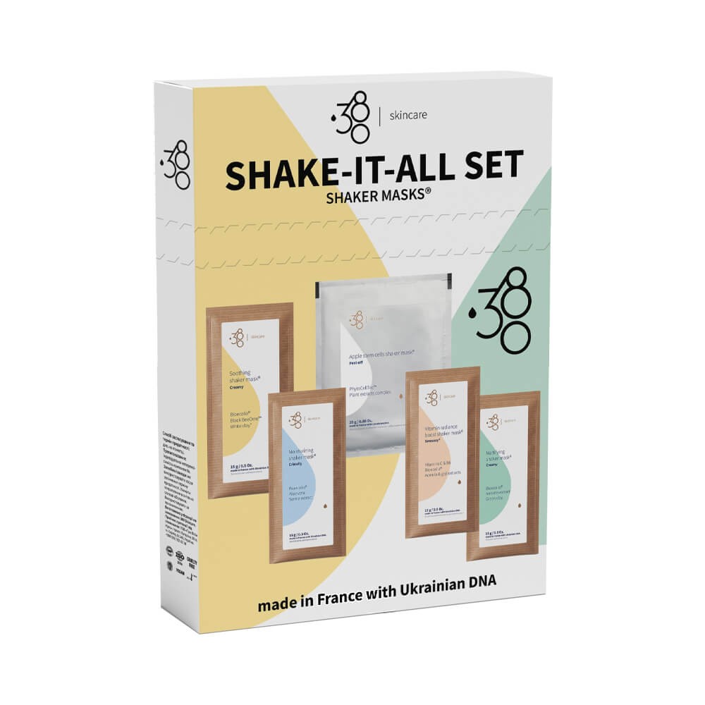 380 Skincare Shake-It-All Set - Набір шейкерних масок для обличчя