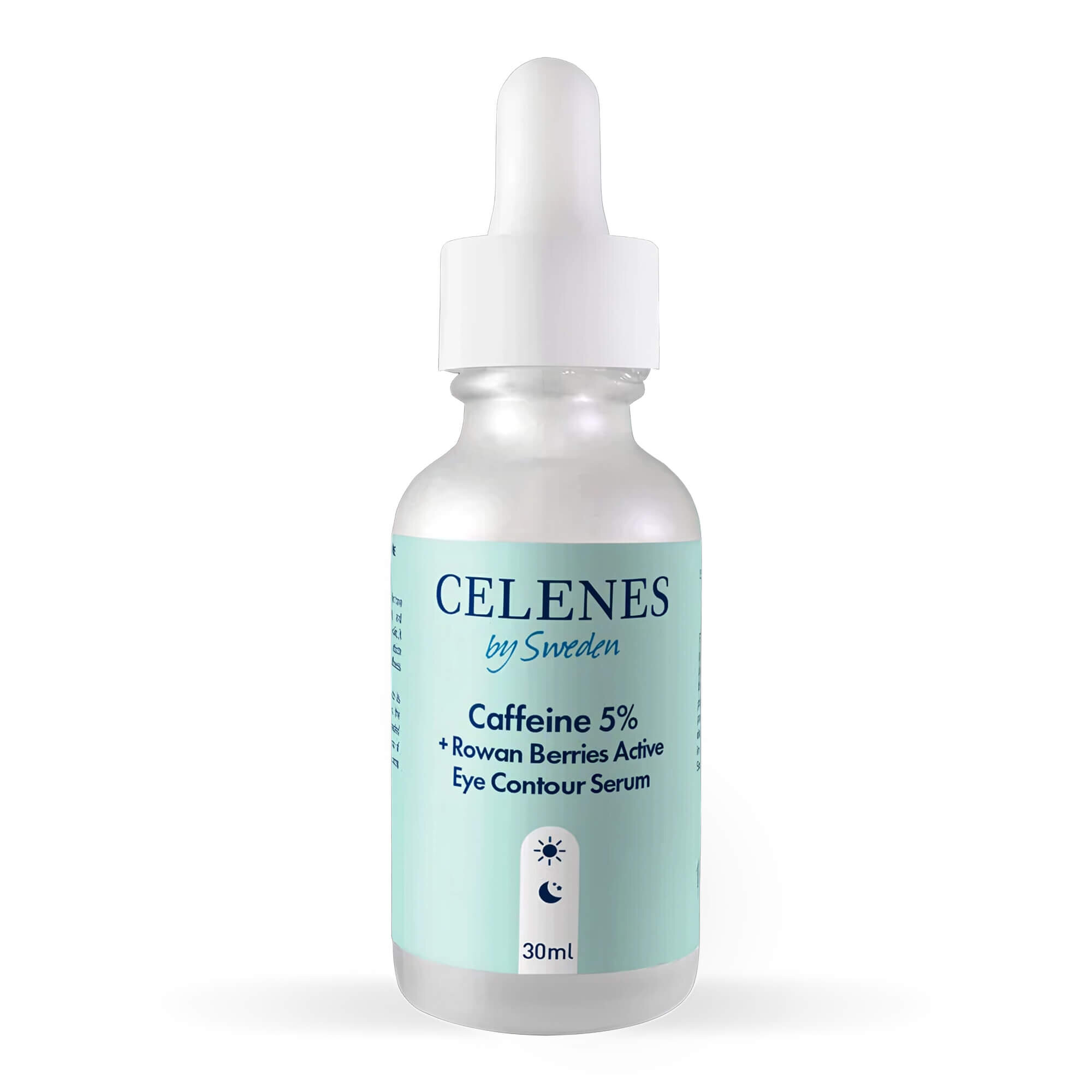 Сироватка від набряків для зони навколо очей Celenes Caffeine 5% + Rowan Berries Active Eye Contour Serum