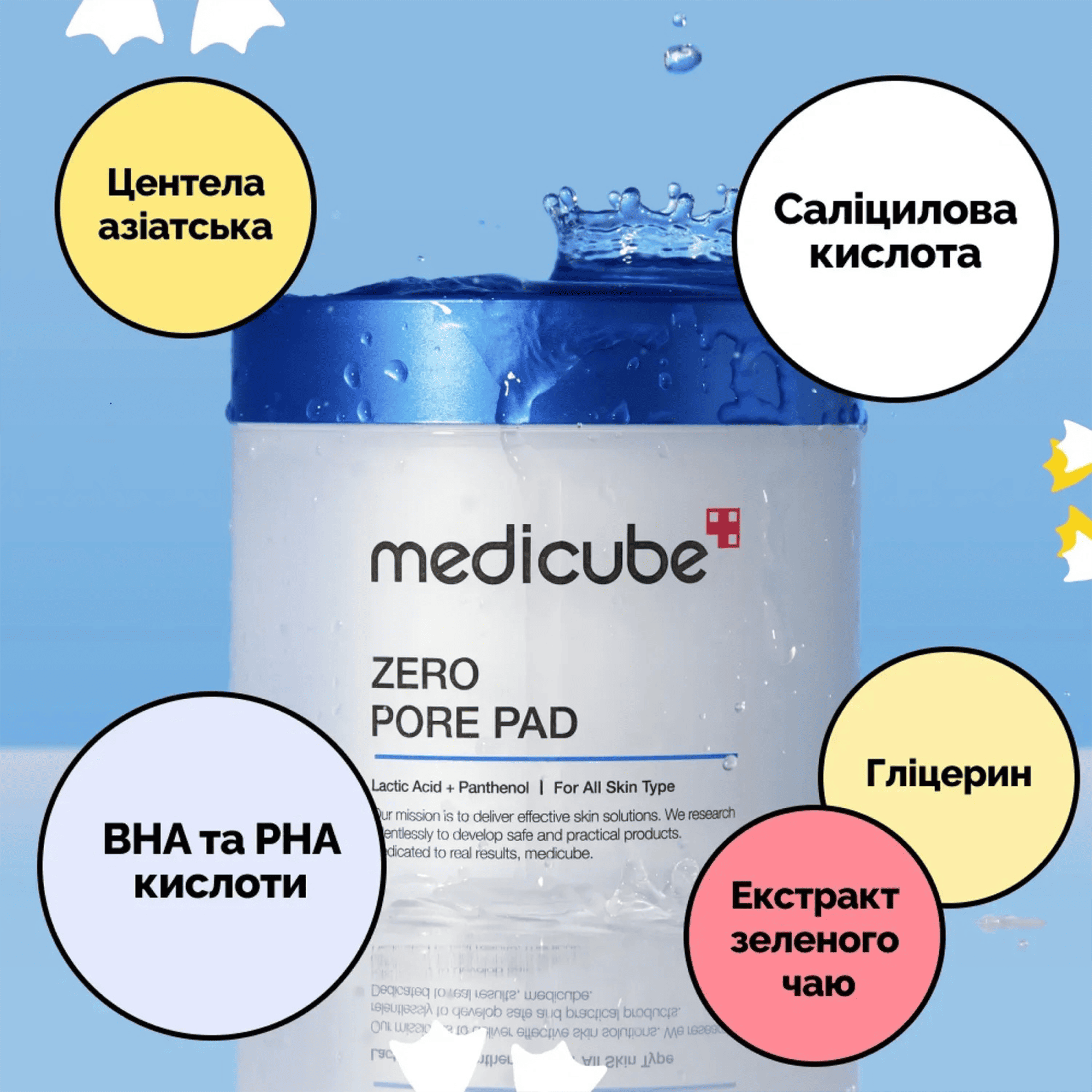 Пилинг-пэды для очищения и сужения пор Medicube Zero Pore Pad