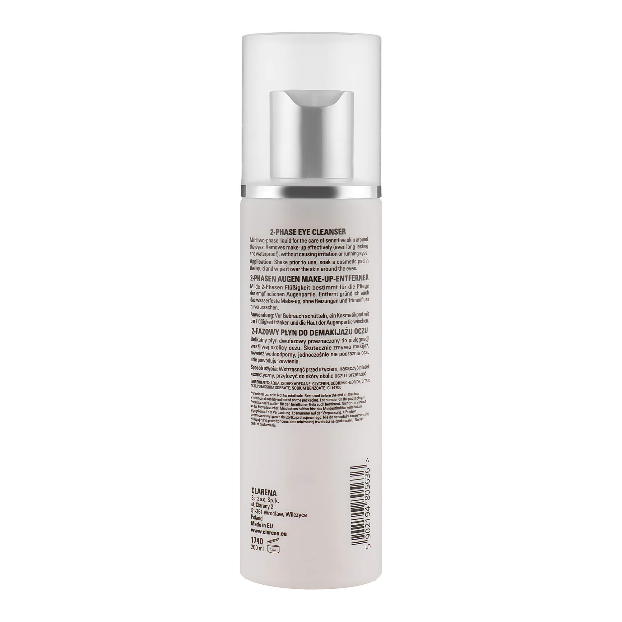 Двухфазное средство для снятия макияжа Clarena Eye Line 2-Phase Eye Cleanser