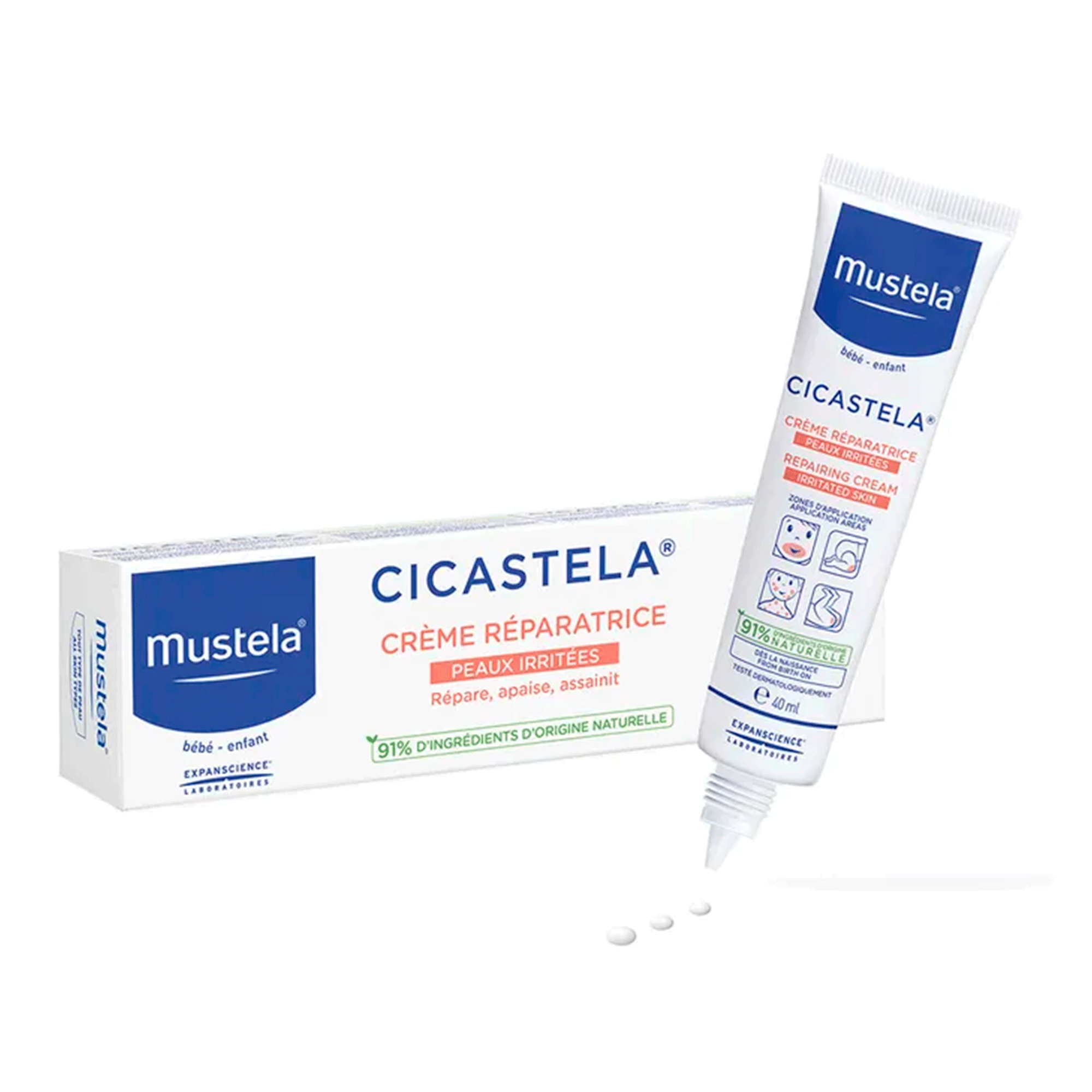 Восстанавливающий крем для раздраженной кожи Mustela Cicastela Repairing Cream