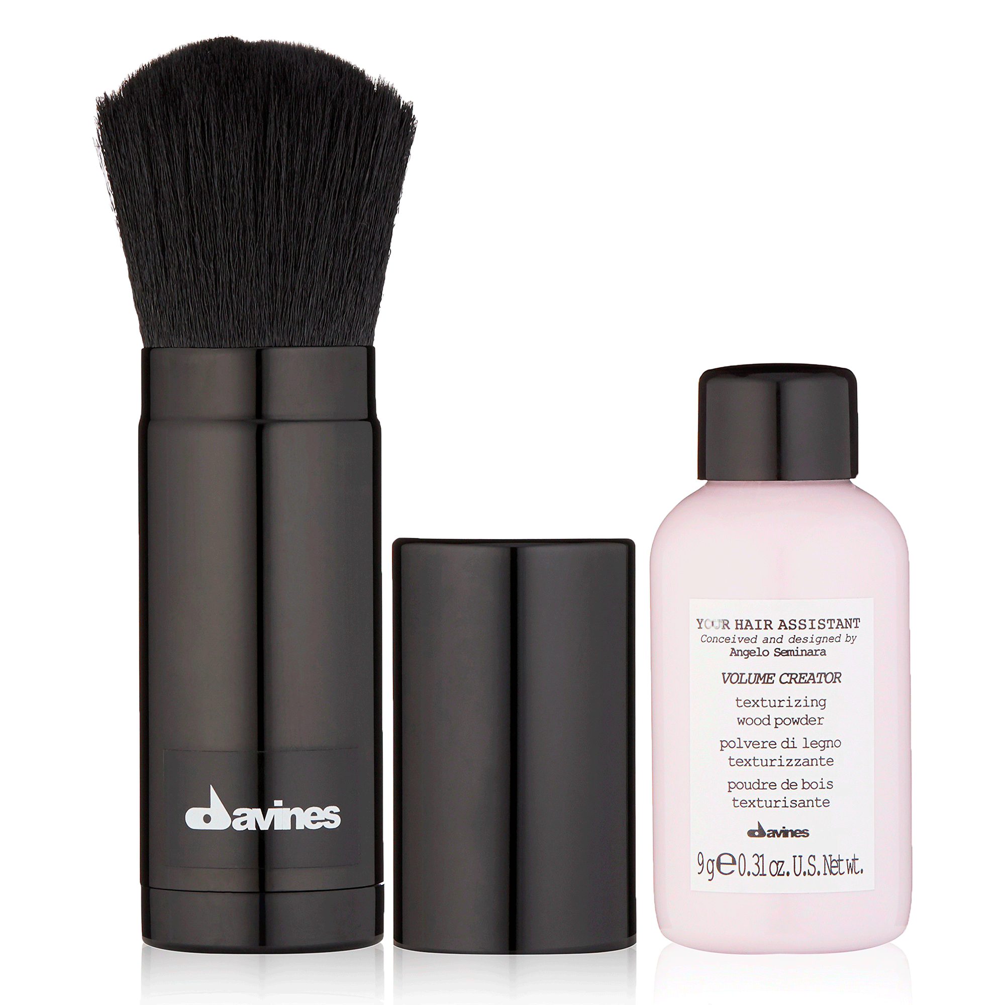 Текстура пудра з пензликом з матовим ефектом, що надає волоссю об'єм Davines YHA Duopack