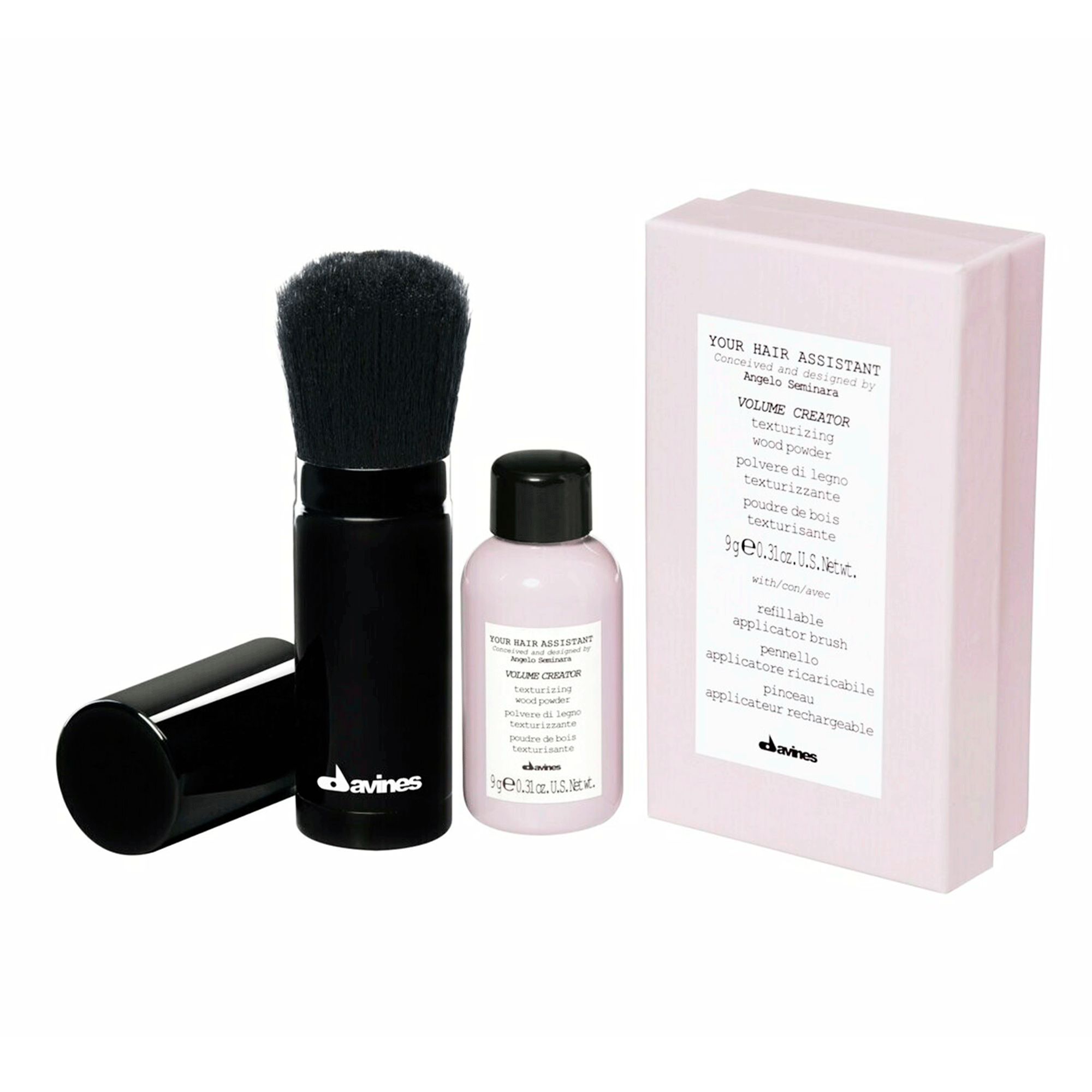 Текстура пудра з пензликом з матовим ефектом, що надає волоссю об'єм Davines YHA Duopack