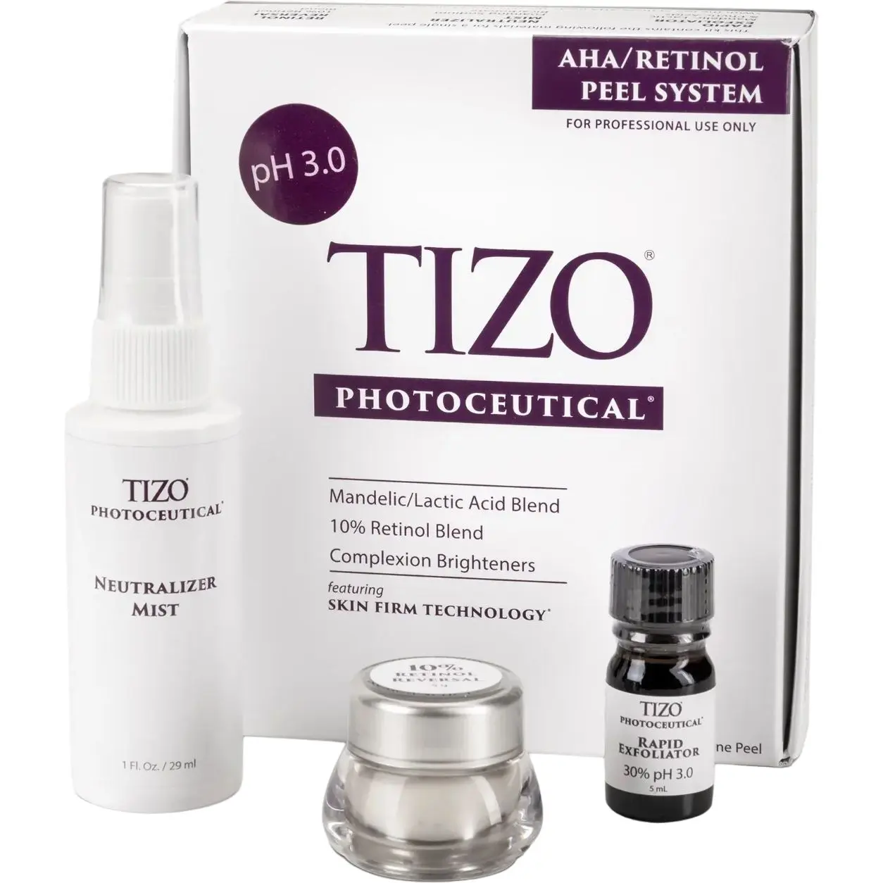 Набір для професійного пілінгу Tizo Photoceutical AHA/Retinol Peel System