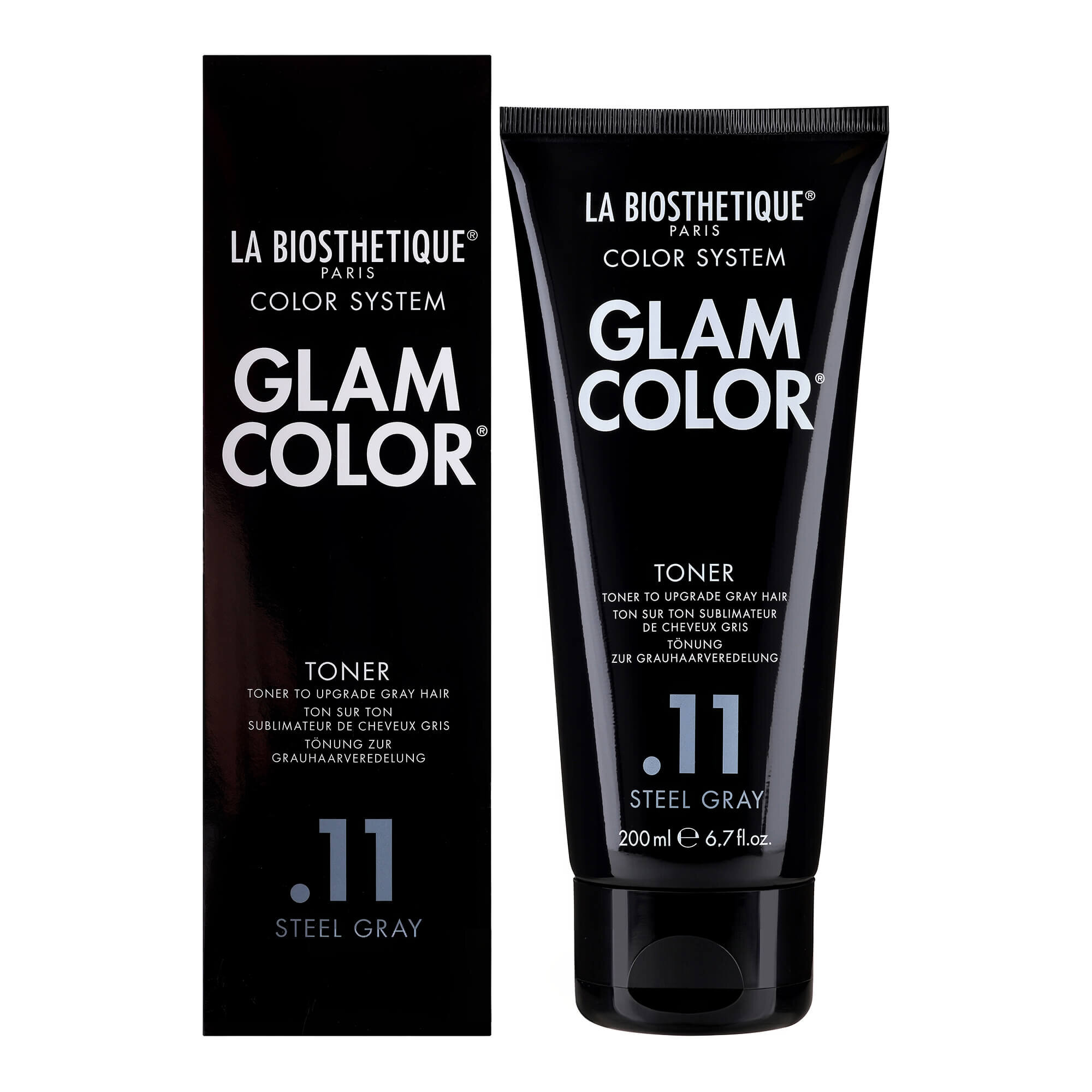 Тонер для седых волос против желтизны La Biosthetique Steel Grey.11.AA Toner