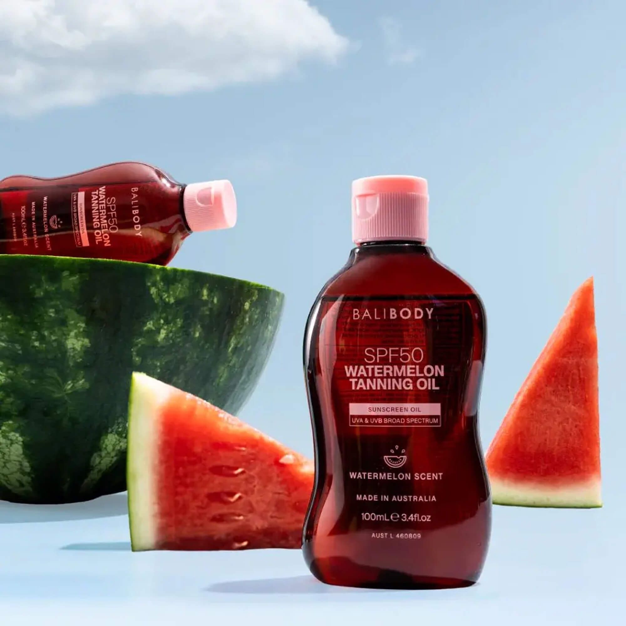 Масло для загара с семенами арбуза SPF50 Bali Body Watermelon Sunscreen Oil SPF50