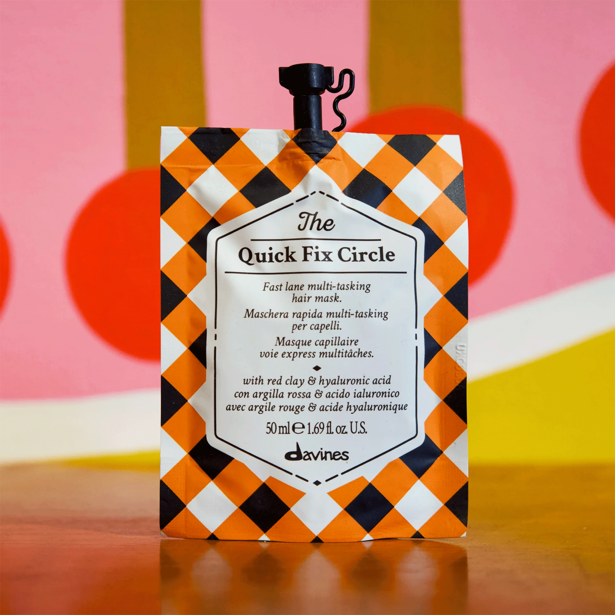 Маска для миттєвого зволоження та розгладжування структури волосся Davines The Quick Fix Circle