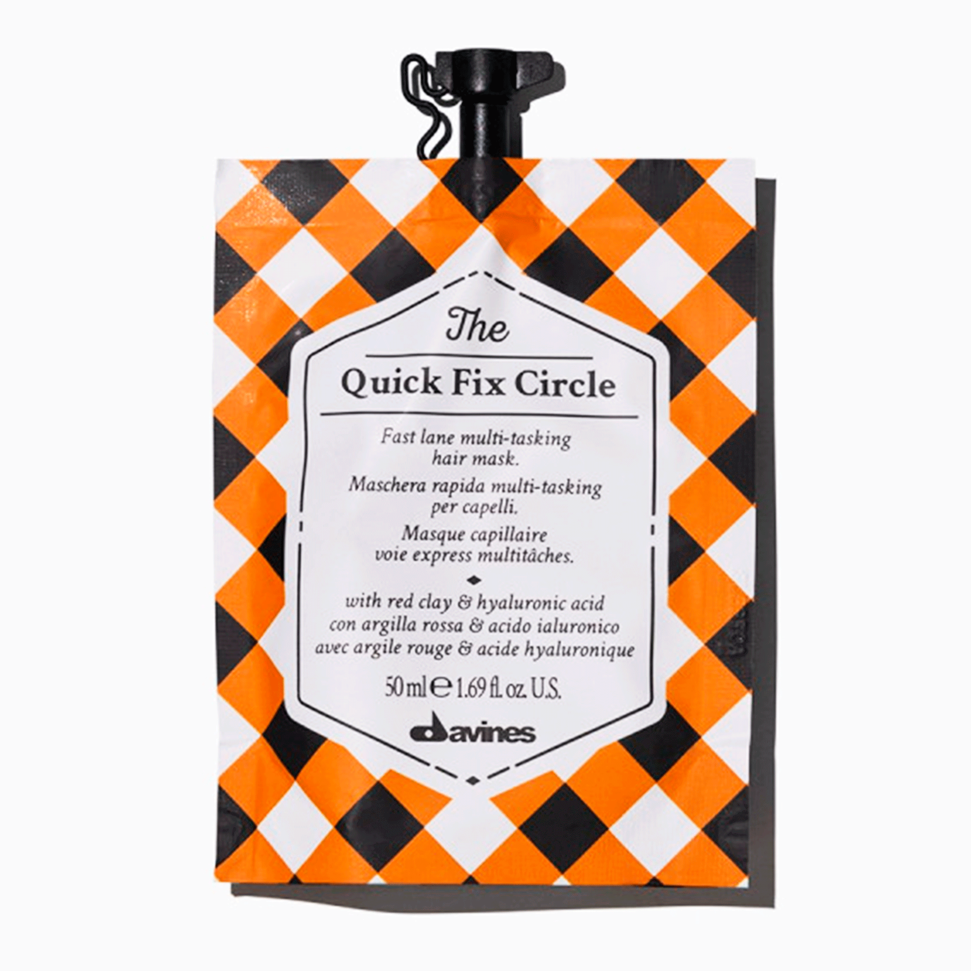 Маска для миттєвого зволоження та розгладжування структури волосся Davines The Quick Fix Circle