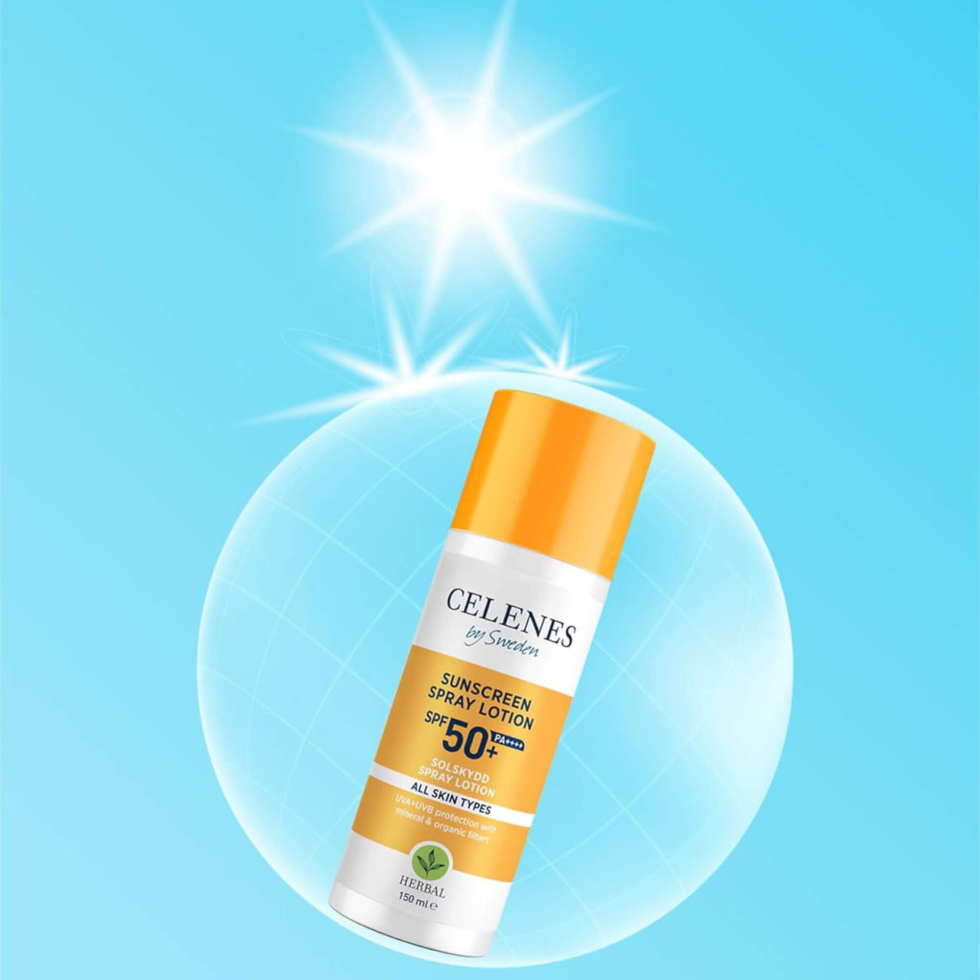 Сонцезахисний спрей-лосьйон SPF 50+ Celenes Sunscreen Spray Lotion SPF 50+