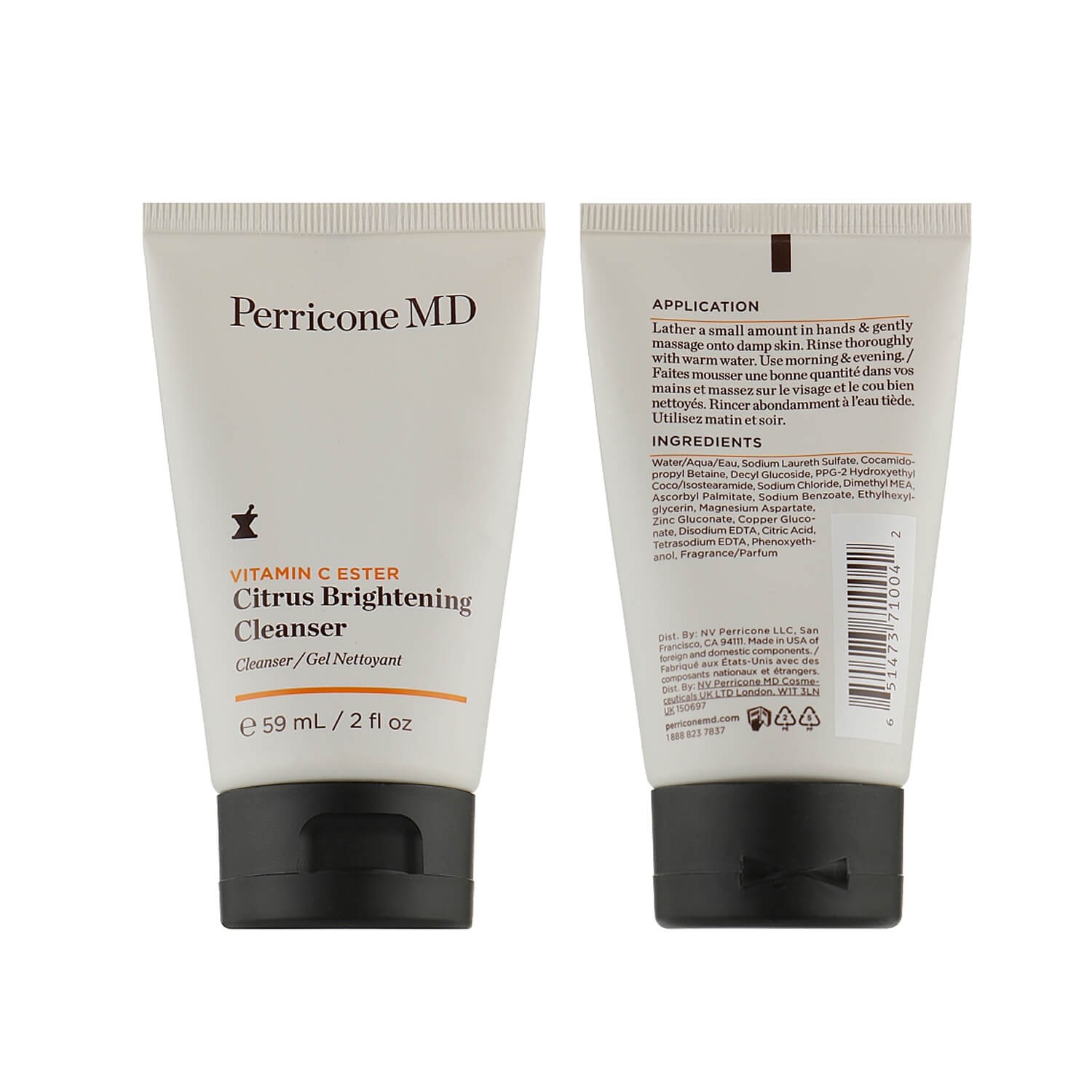 Освітлювальний гель для вмивання Perricone MD Vitamin C Ester Citrus Brightening Cleanser Travel Size
