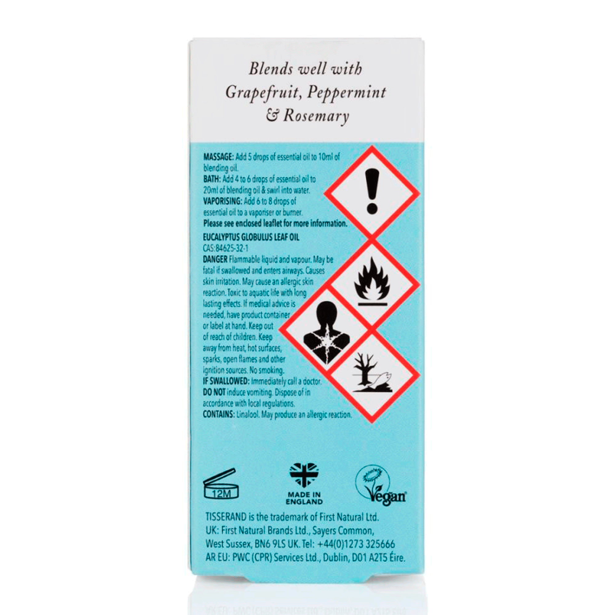 Органическое эфирное масло эвкалипта Tisserand Eucalyptus Organic Essential Oil