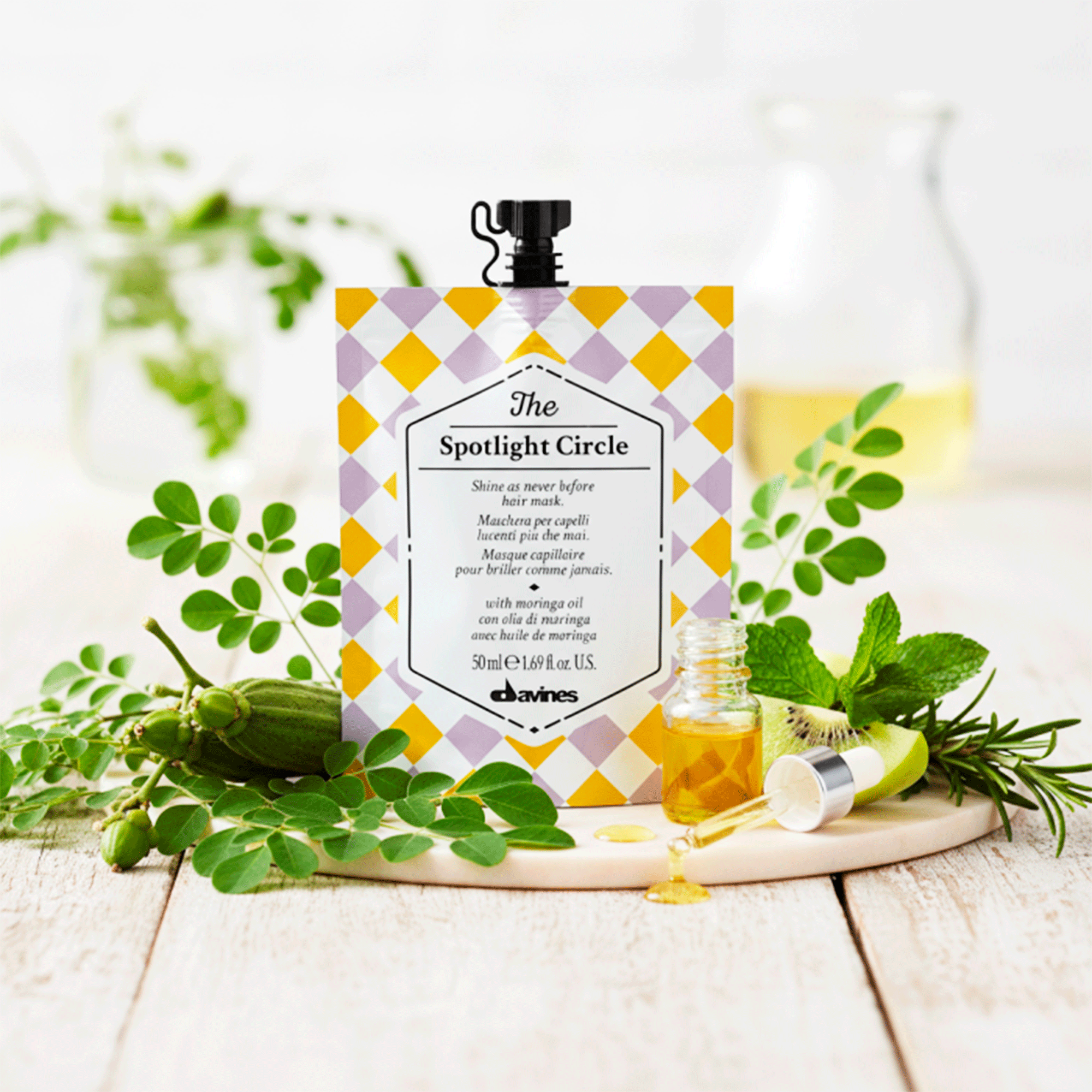Маска для екстраблиску волосся Davines The Spotlight Circle