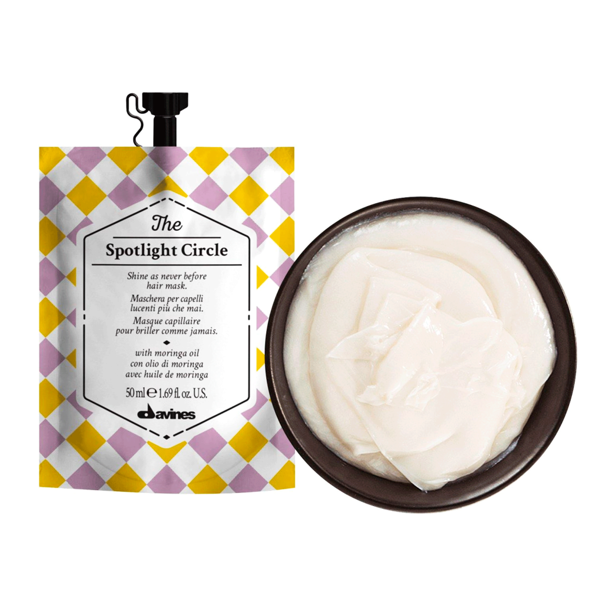 Маска для екстраблиску волосся Davines The Spotlight Circle
