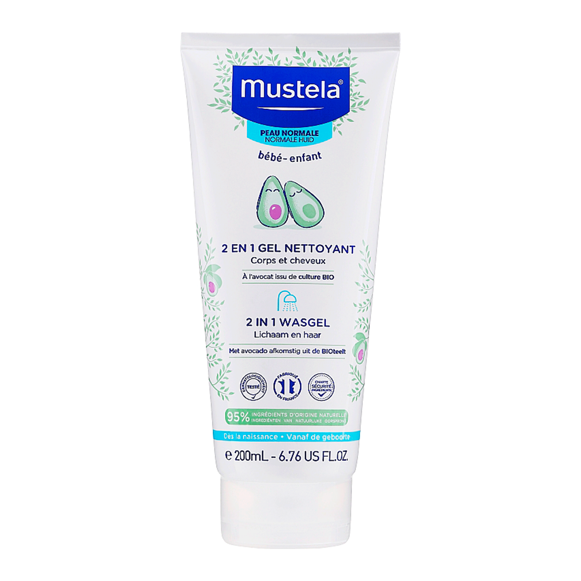 Mustela Очищающий гель для кожи головы и тела 2 в 1