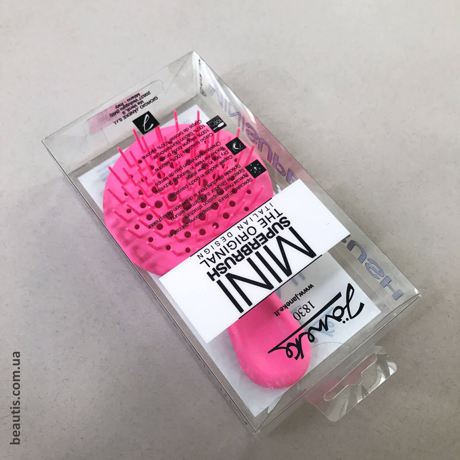 Міні гребінець рожевий Janeke MINI Superbrush Pink
