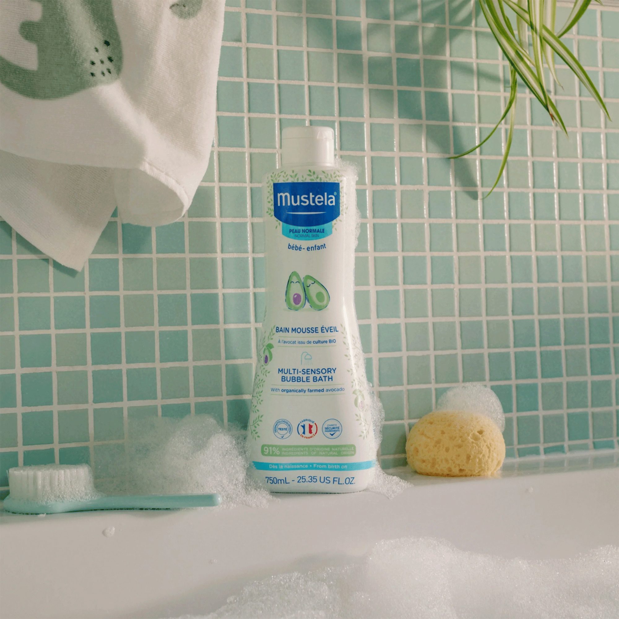 Пена для ванны Mustela Multi-Sensory Bubble Bath