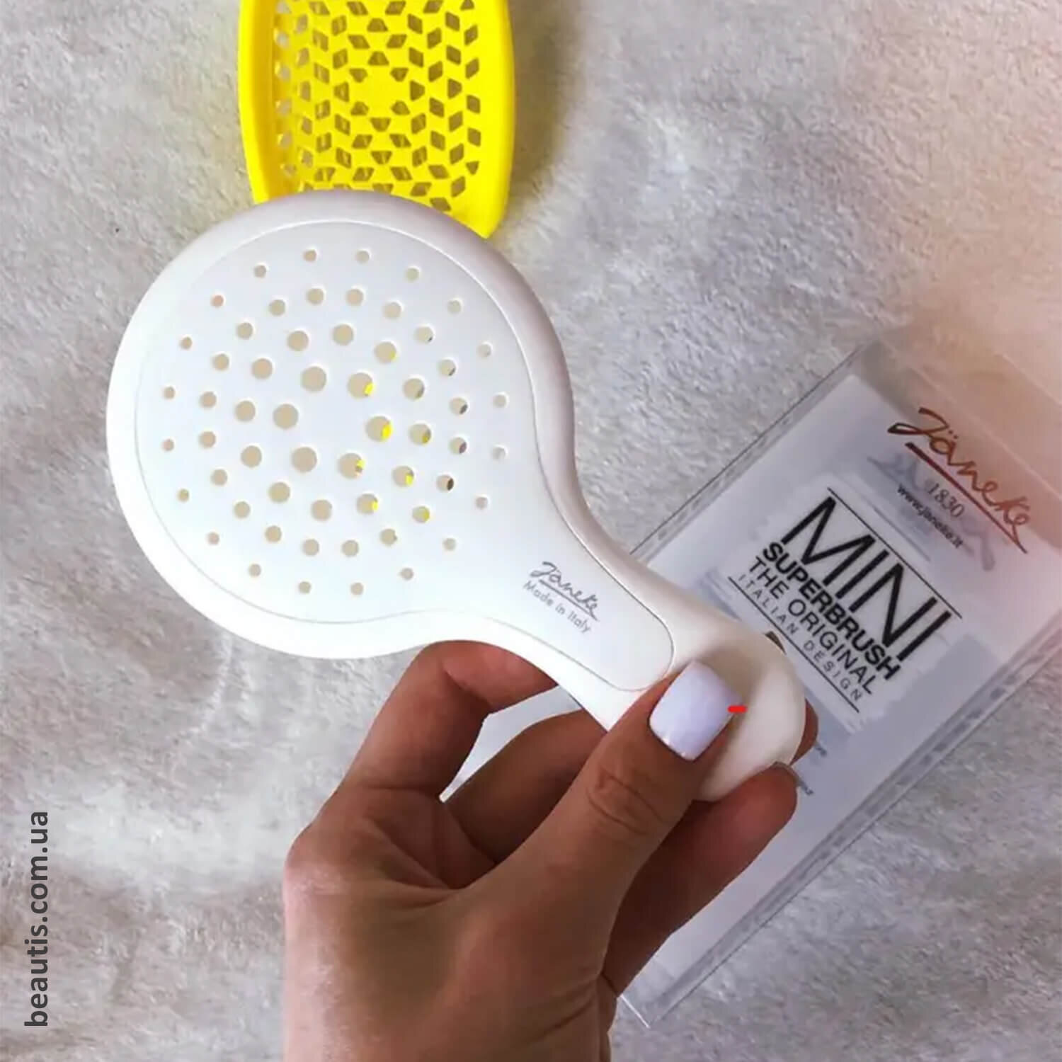 Міні гребінець Janeke MINI Superbrush White