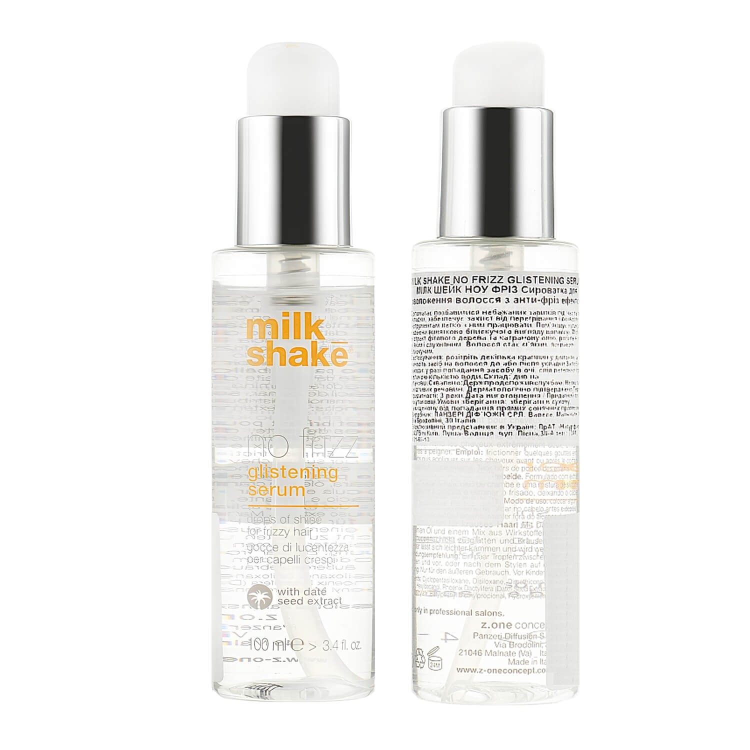 Сыворотка для увлажнения и блеска волос с эффектом антифриза Milk Shake No Frizz Glistening Serum