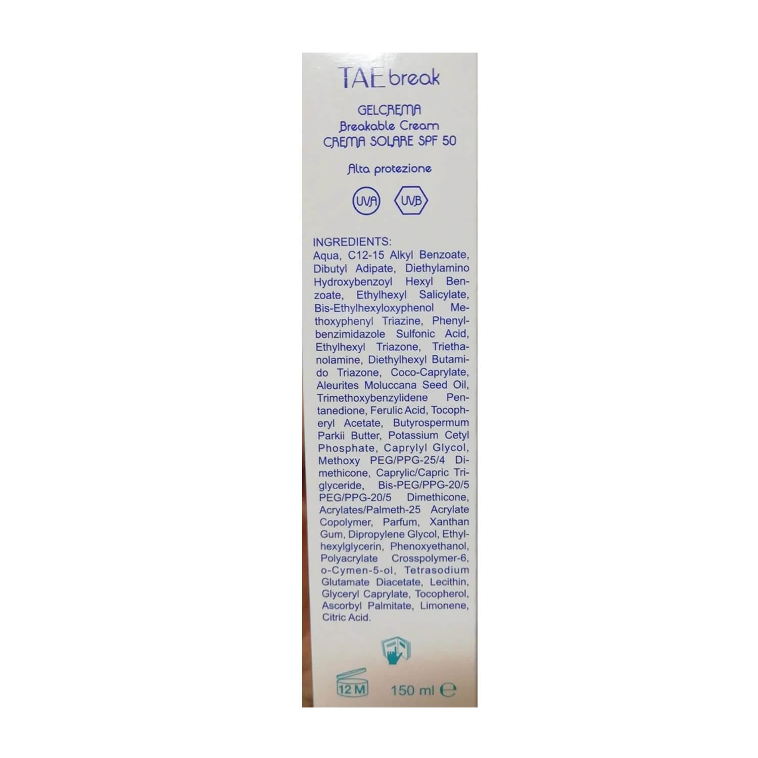 Солнцезащитный крем-гель SPF50 Biogena Tae Break Gelcrema