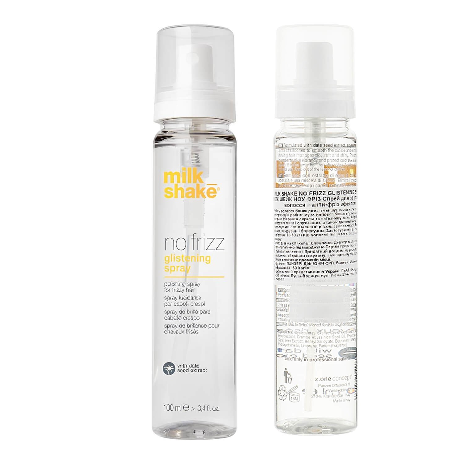 Спрей для увлажнения и блеска волос с эффектом антифриза Milk Shake No Frizz Glistening Spray 