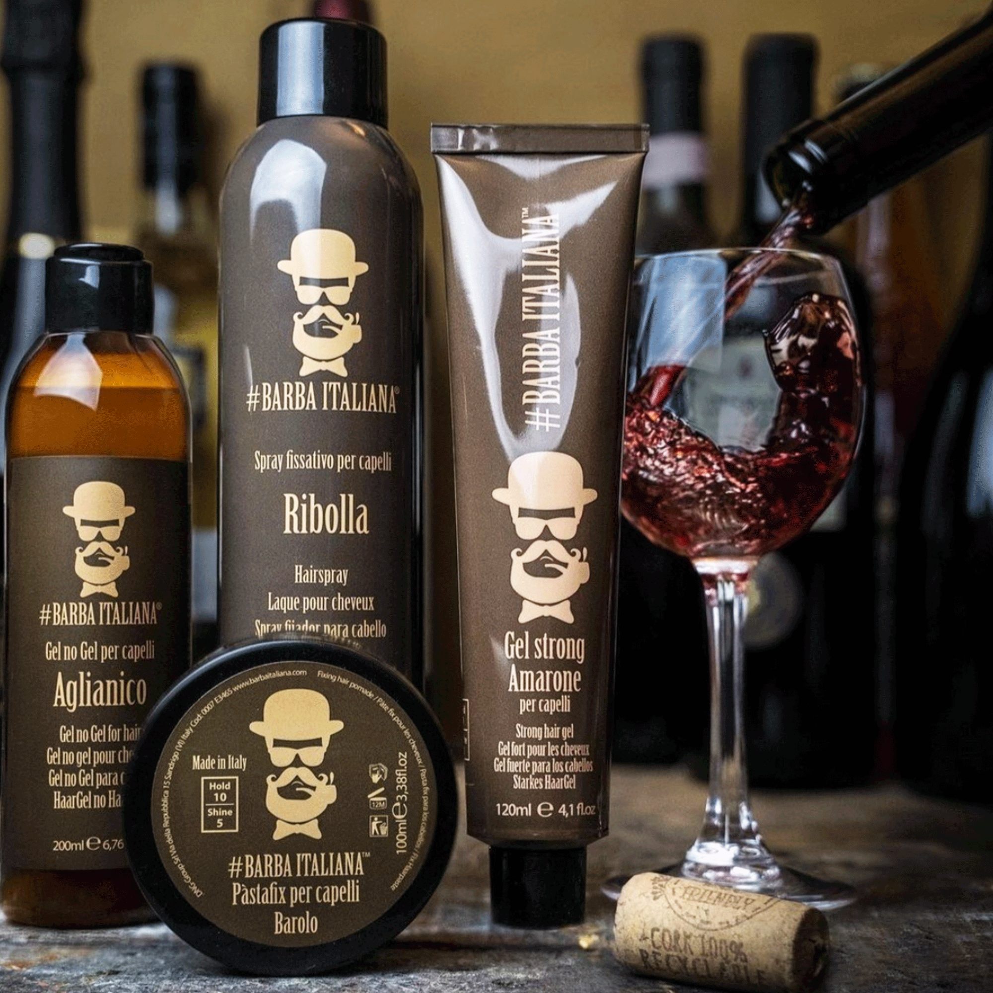 Гель без геля для укладки волос Barba Italiana Gel No Gel For Hair Aglianico