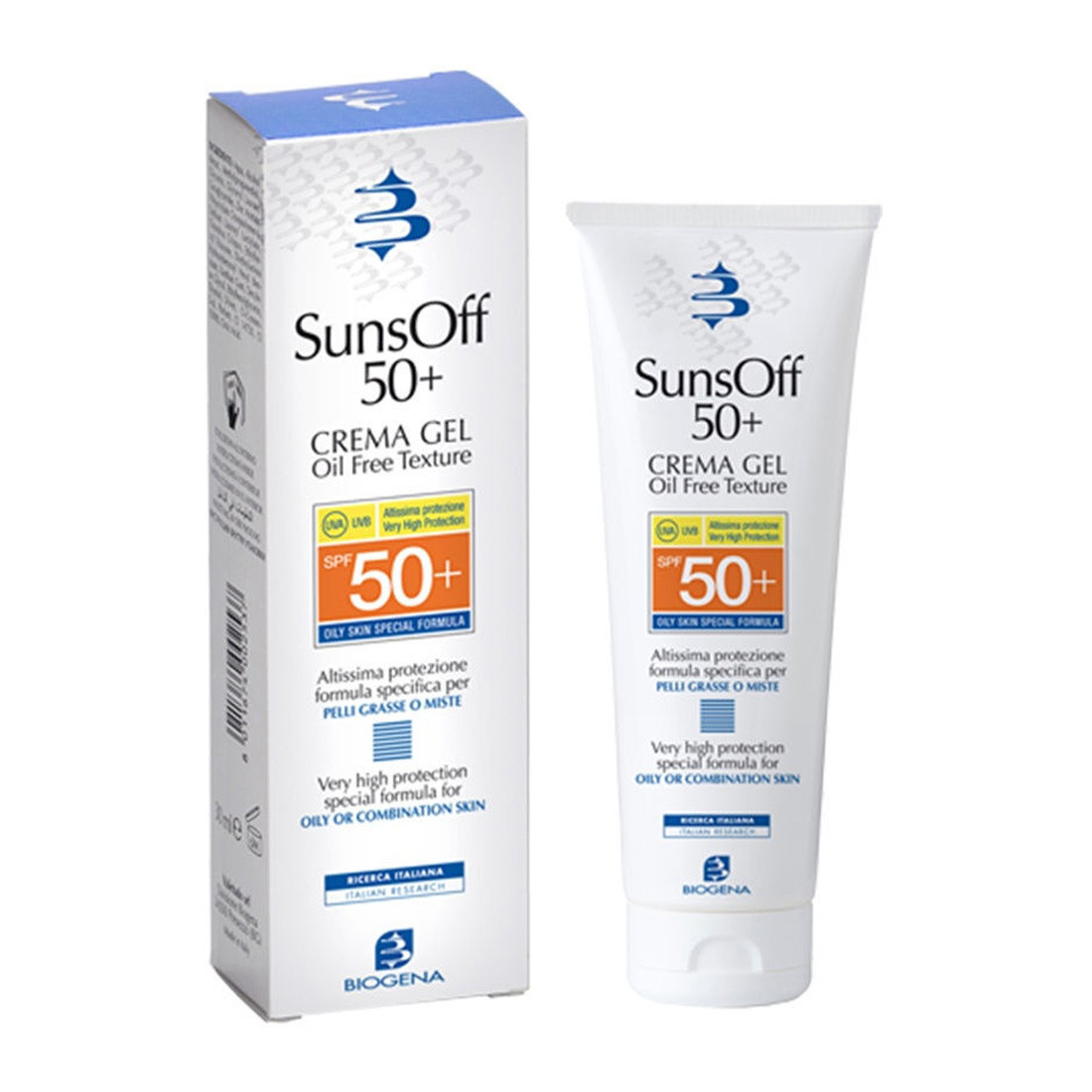 Biogena Sunsoff 50+ - Сонцезахисний крем-гель для жирної та комбінованої шкіри