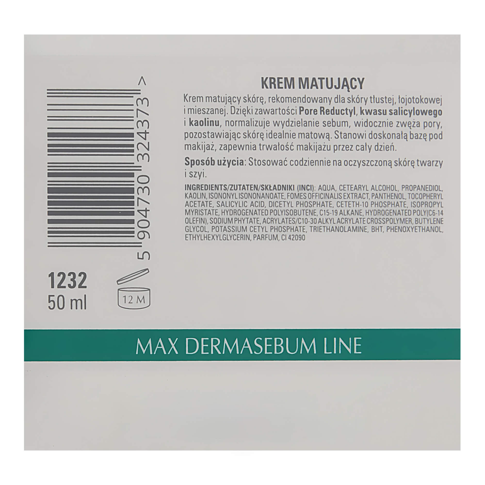 Матирующий крем для лица Clarena Max Matt Cream