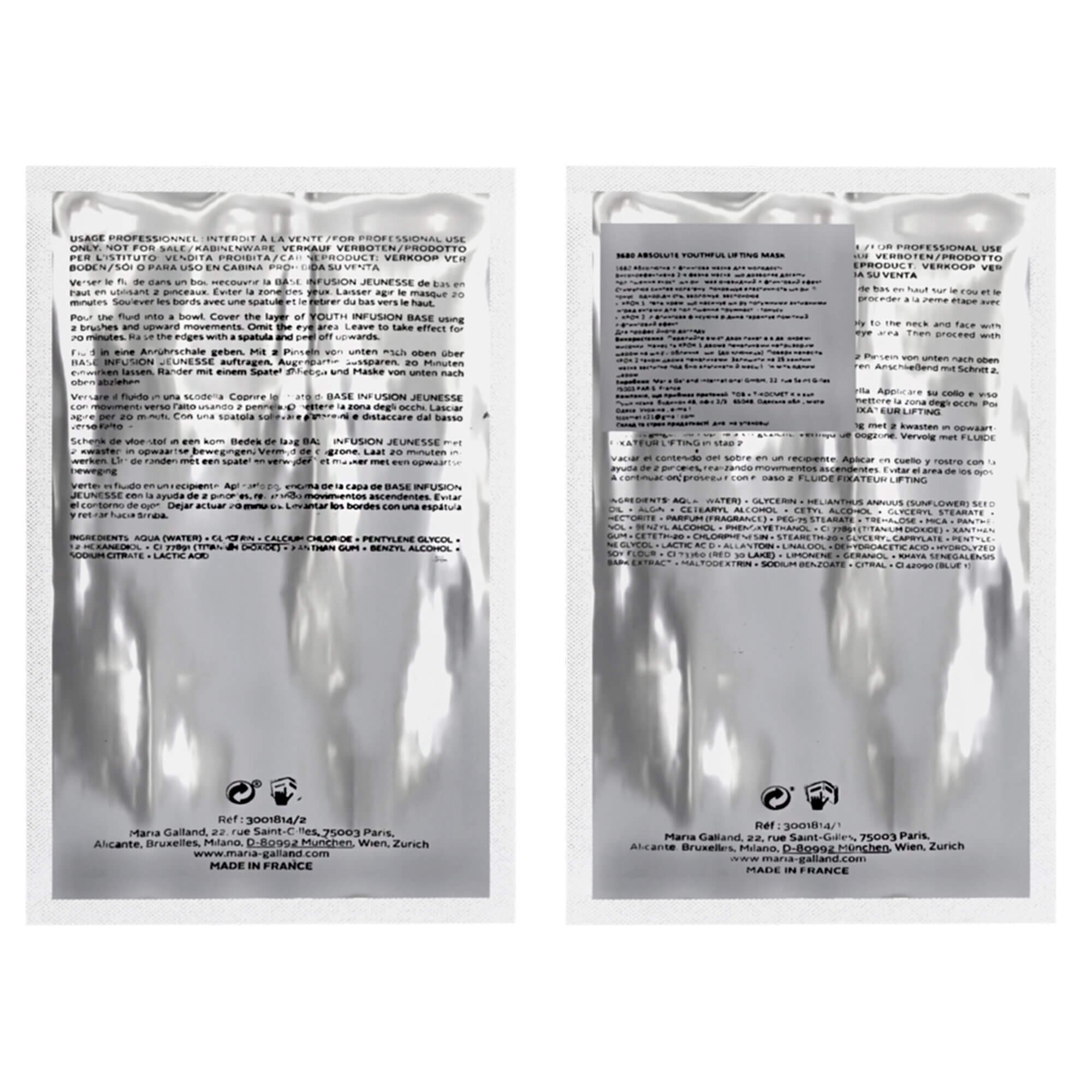 Лифтинговая 2-фазная маска Maria Galland 3680 Absolute Youthful Lifting Mask