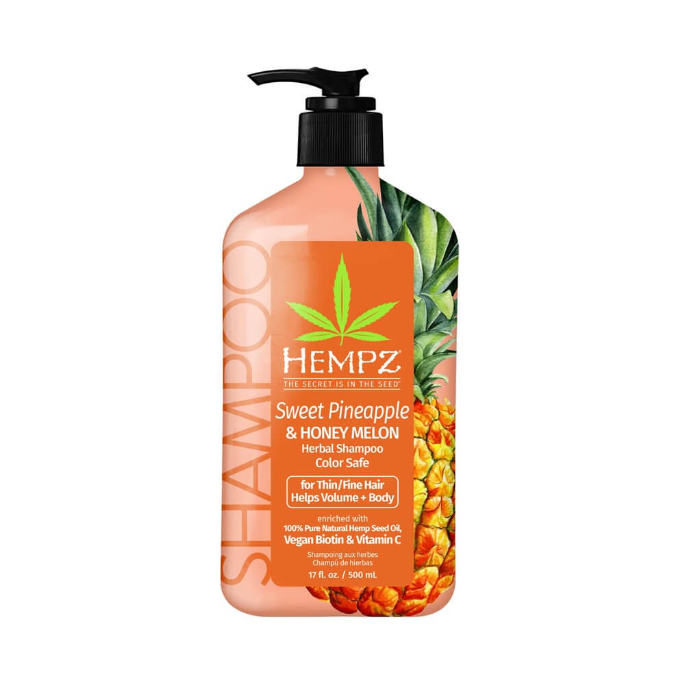 Hempz Sweet Pineapple And Honey Melon Herbal Volumizing Shampoo - Шампунь растительный для придания объема Ананас и Медовая дыня