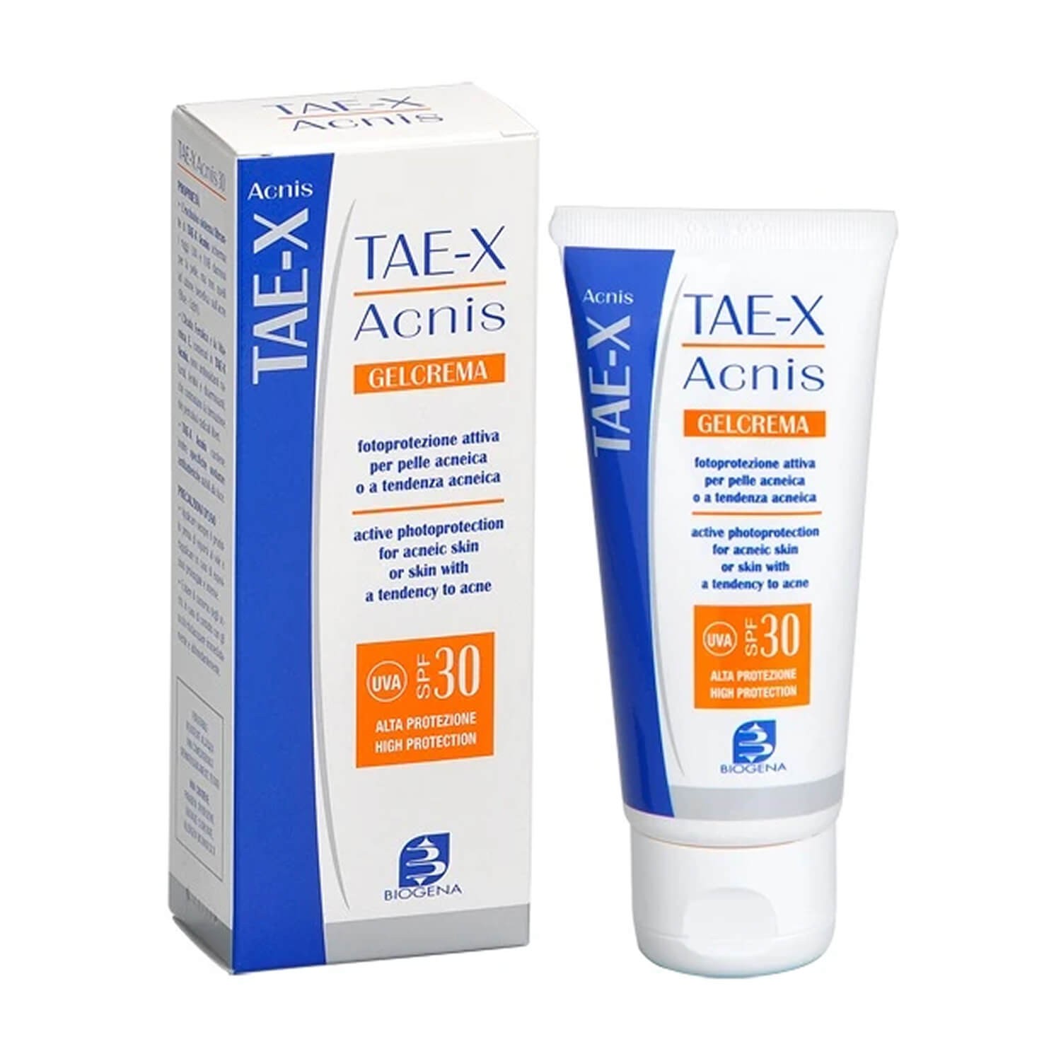 Сонцезахисний крем для жирної шкіри та шкіри з акне Biogena Tae X Acnis SPF 30