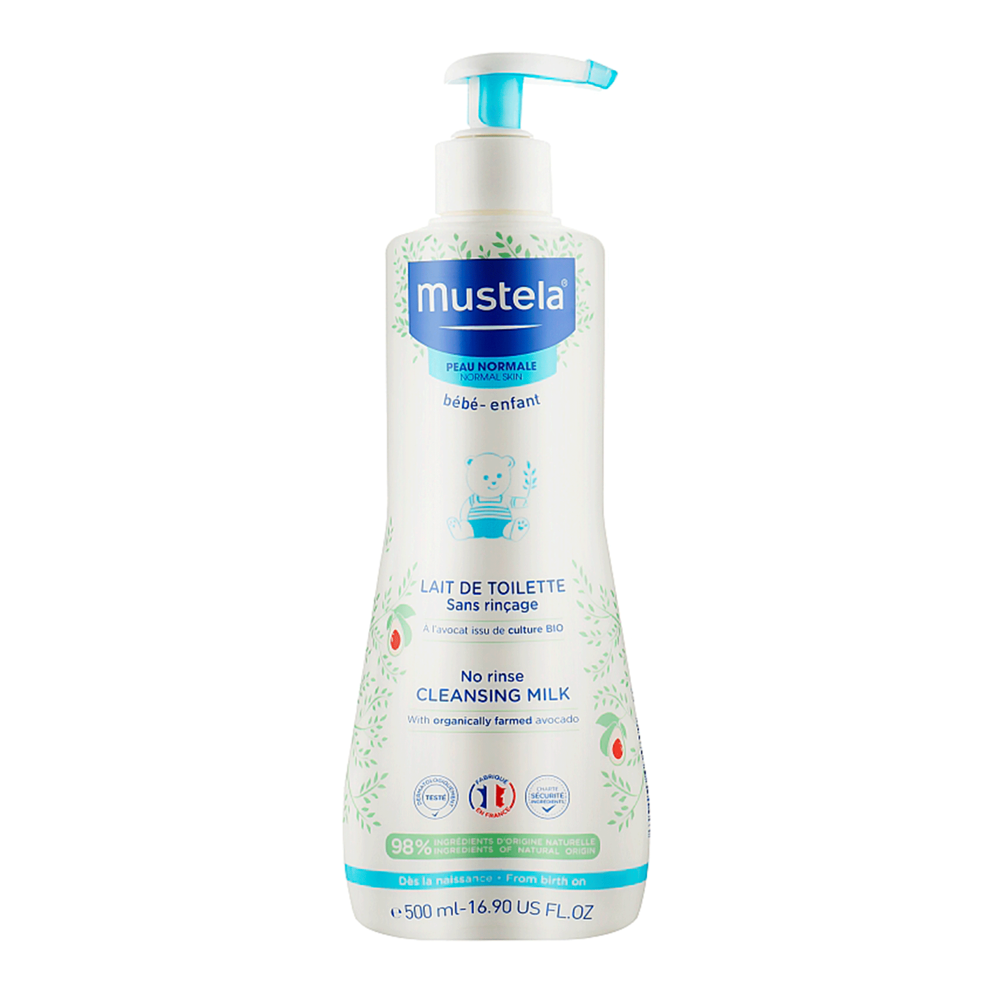 Очищающее молочко для кожи малышей Mustela No Rinse Cleansing Milk