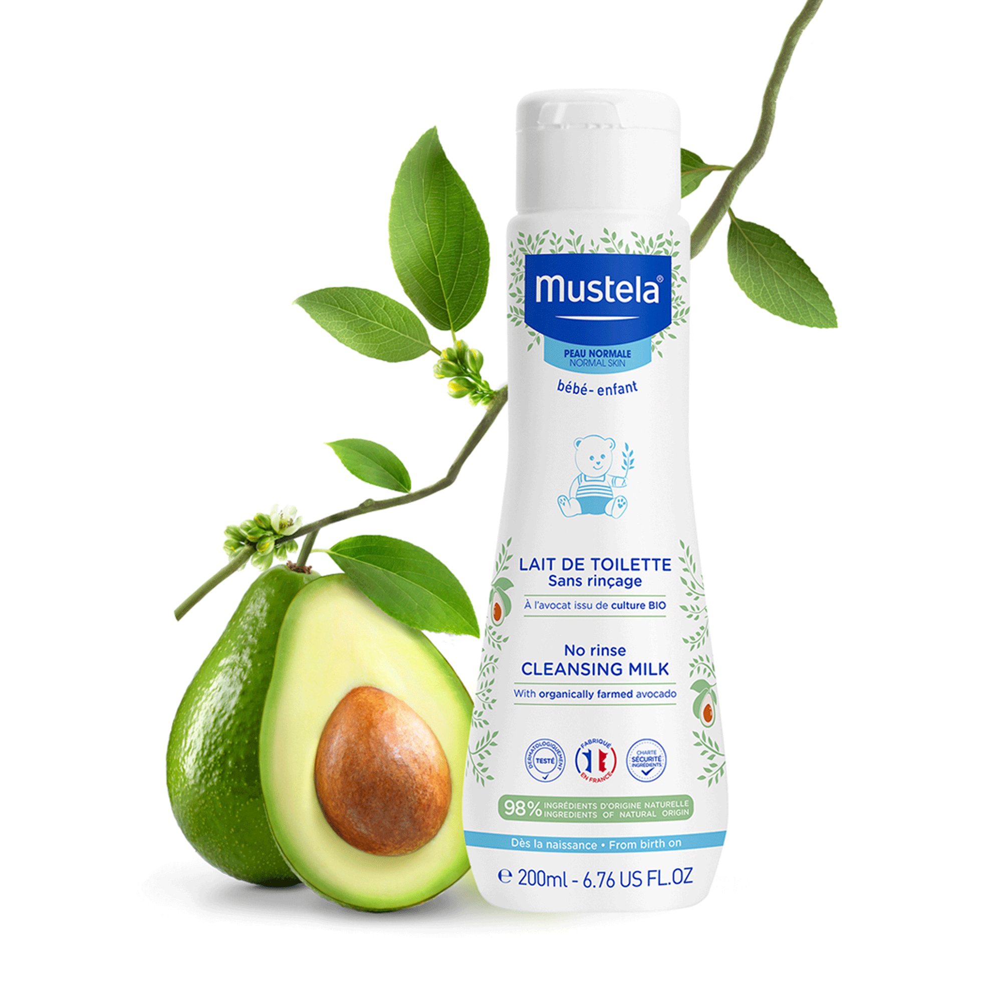 Очищающее молочко для кожи малышей Mustela No Rinse Cleansing Milk