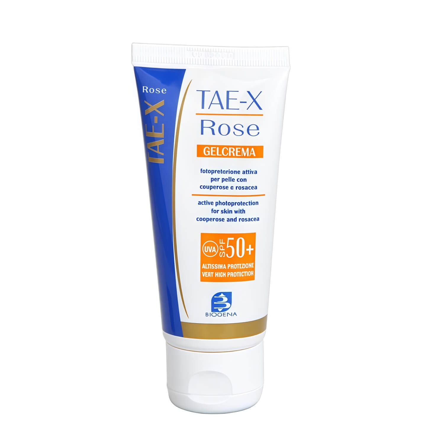 Сонцезахисний крем при гіперчутливій шкірі, при куперозі та розацеа Biogena Tae X Rose 50+