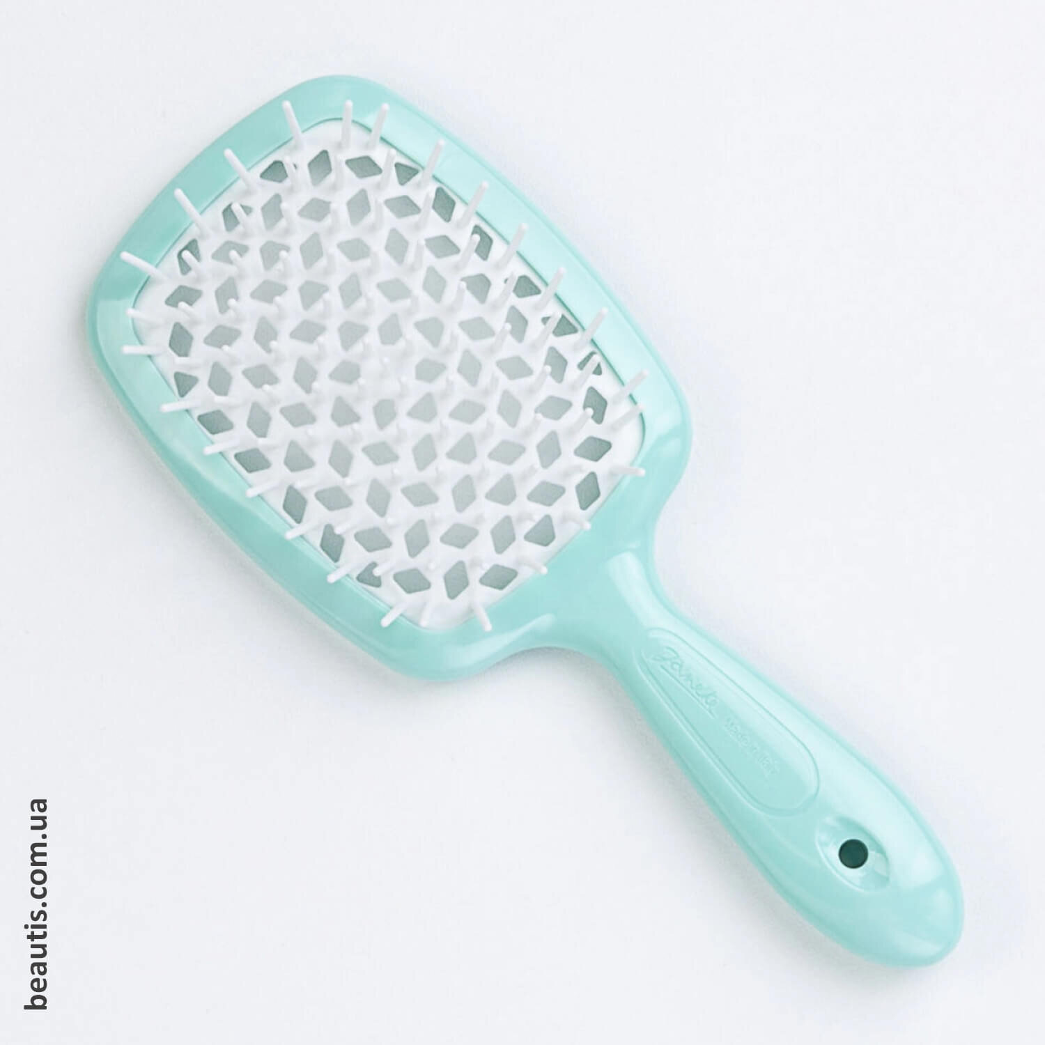 Гребінець блакитний з білим Janeke Superbrush Standart Tiffany