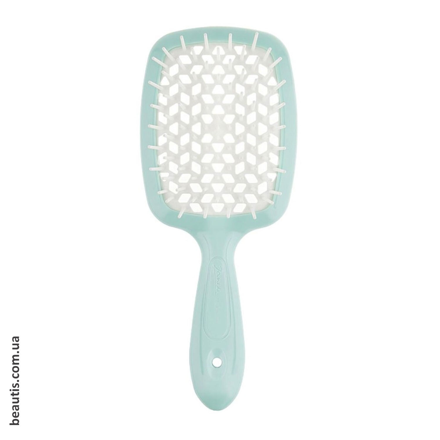 Гребінець блакитний з білим Janeke Superbrush Standart Tiffany
