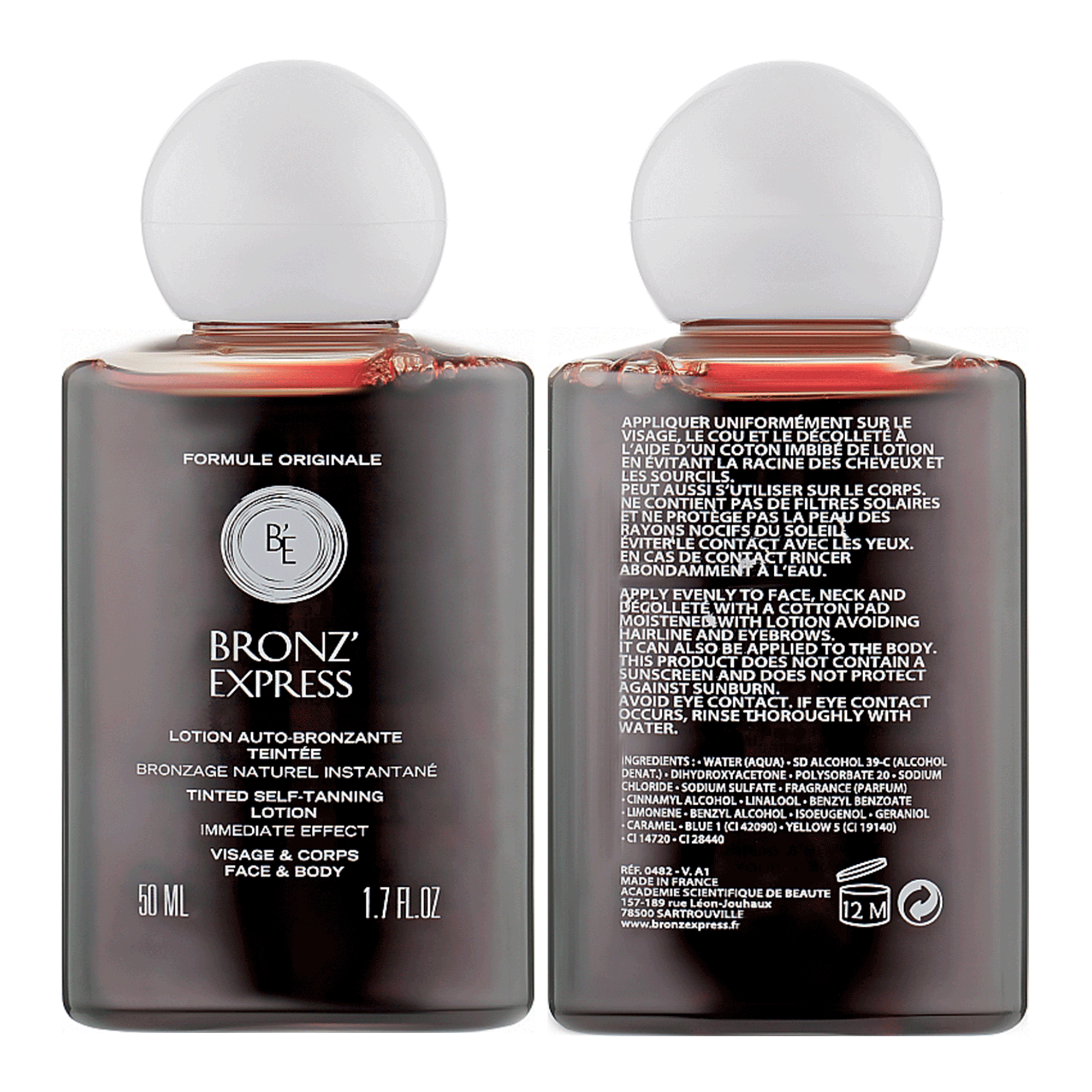 Лосьйон-автозасмага для обличчя та тіла Academie Bronz'Express Tinted Self-Tanning Lotion