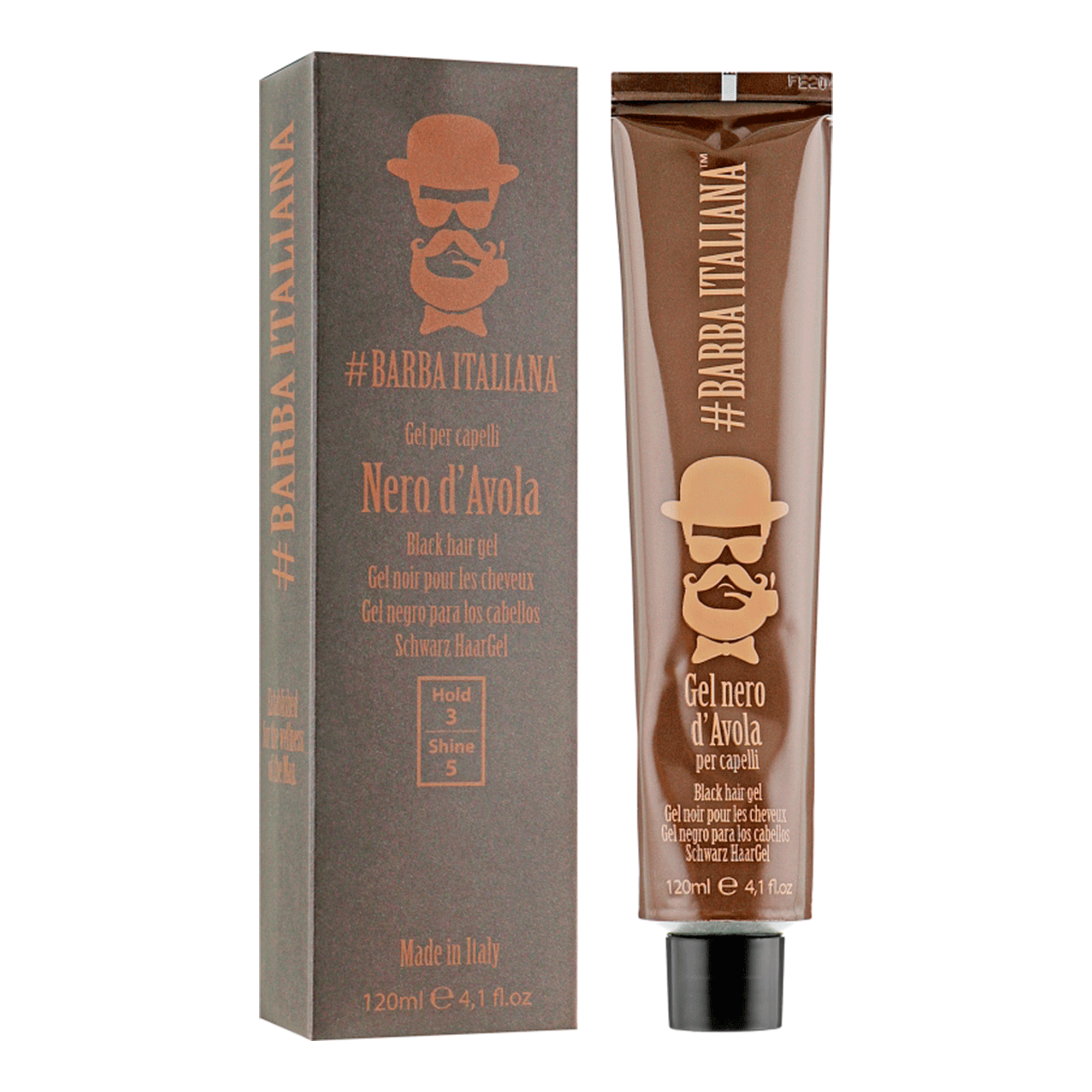 Гель для чорного волосся Barba Italiana Black Hair Gel Nero D’Avola