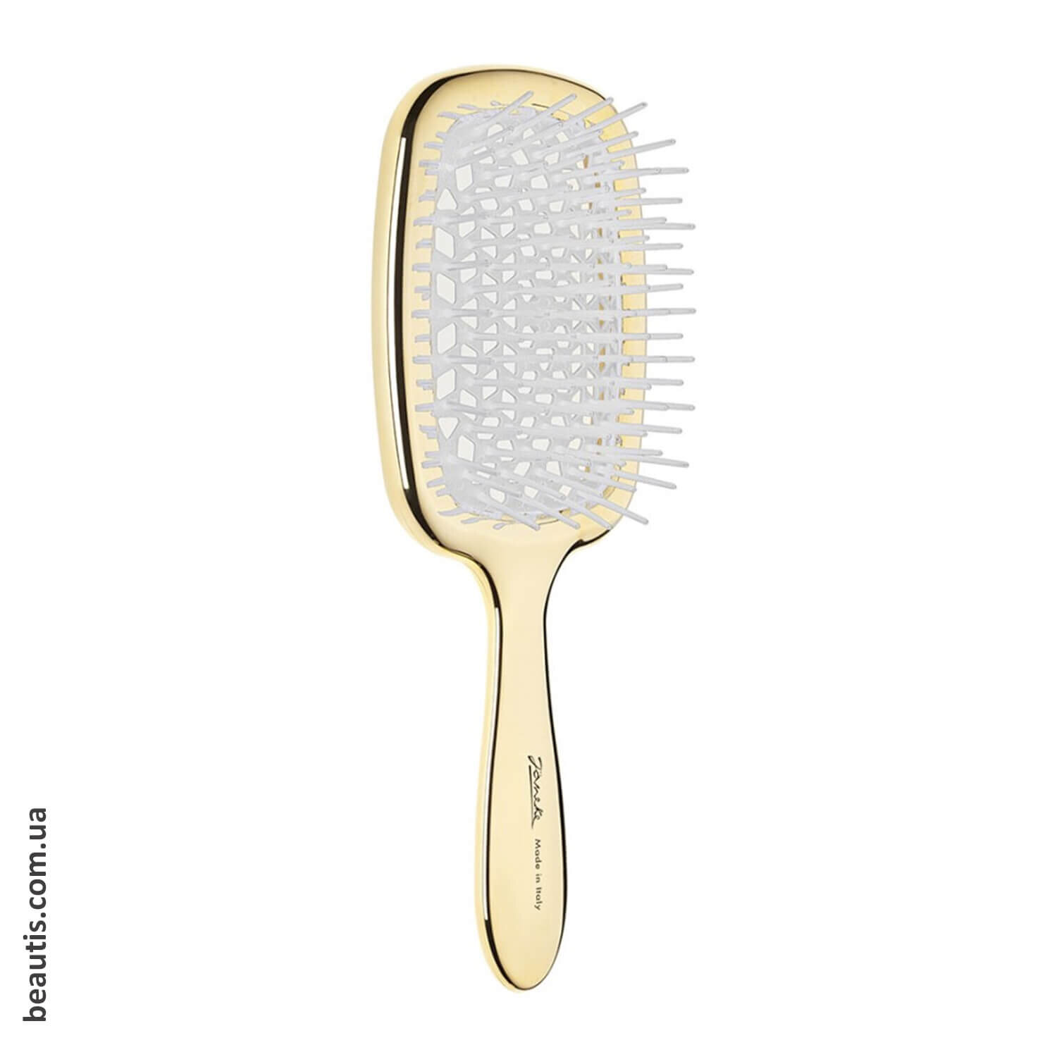 Гребінець золотий з білим Janeke Superbrush Standart Gold with White