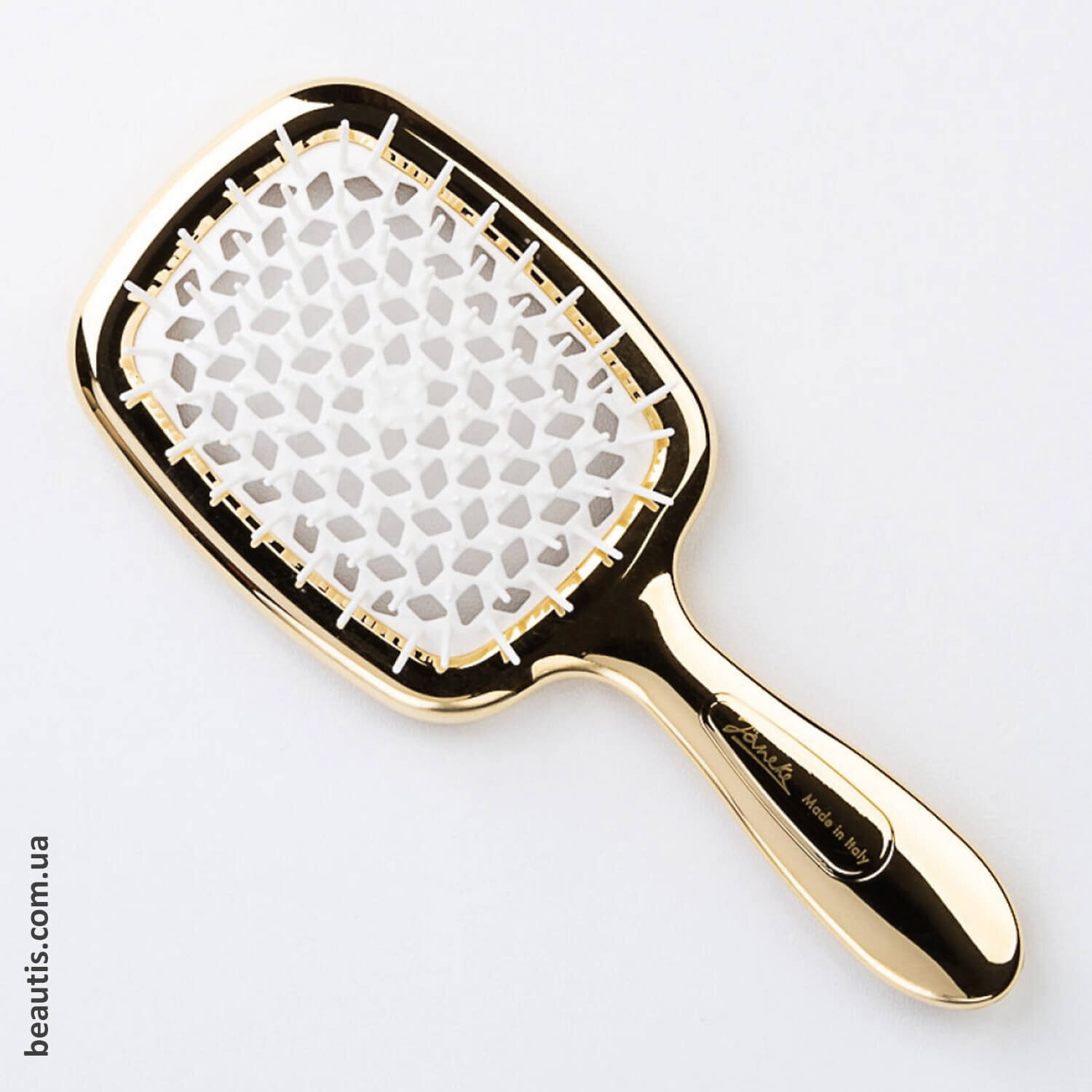 Гребінець золотий з білим Janeke Superbrush Standart Gold with White