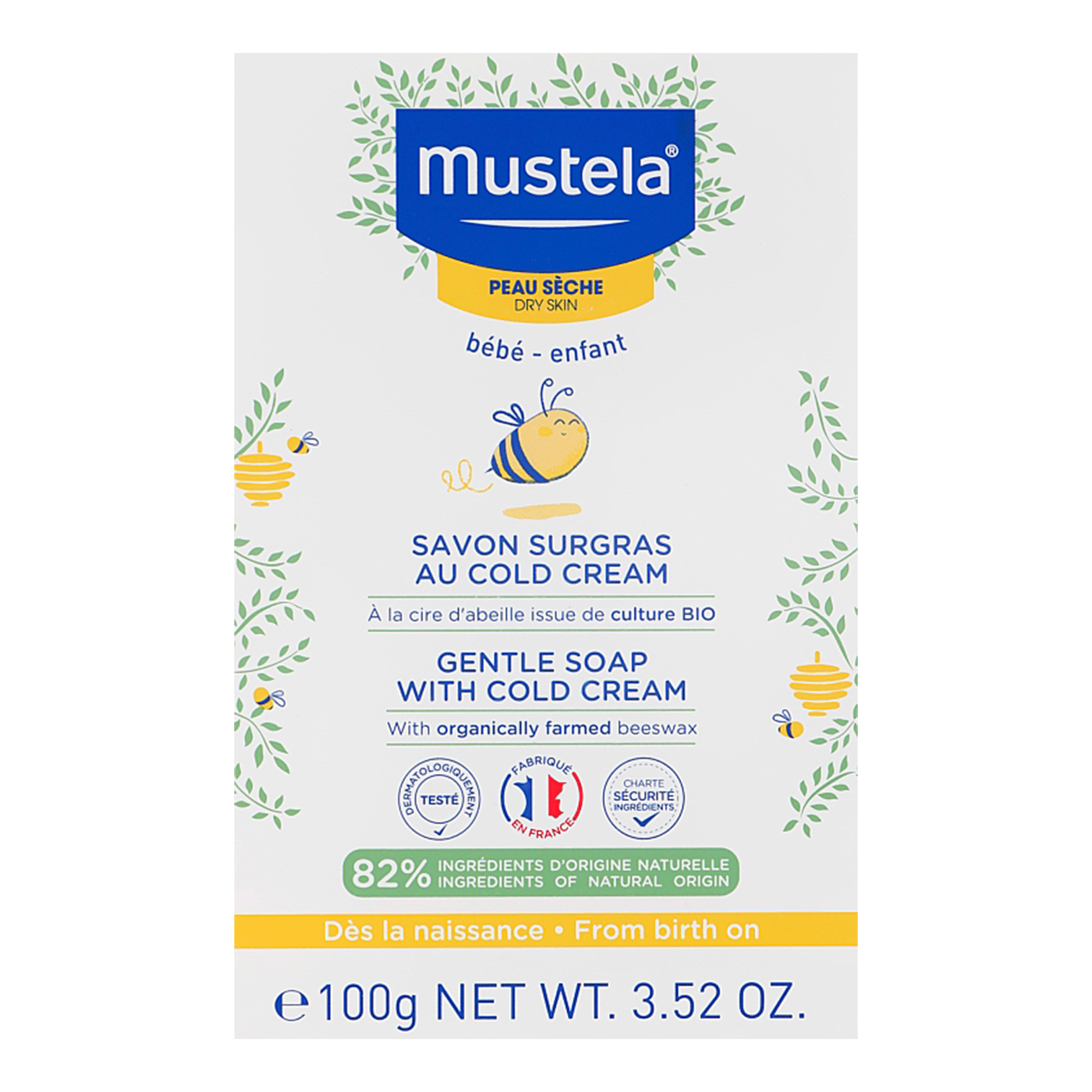 Мыло для сухой кожи с колд-кремом Mustela Gentle Soap with Cold Cream