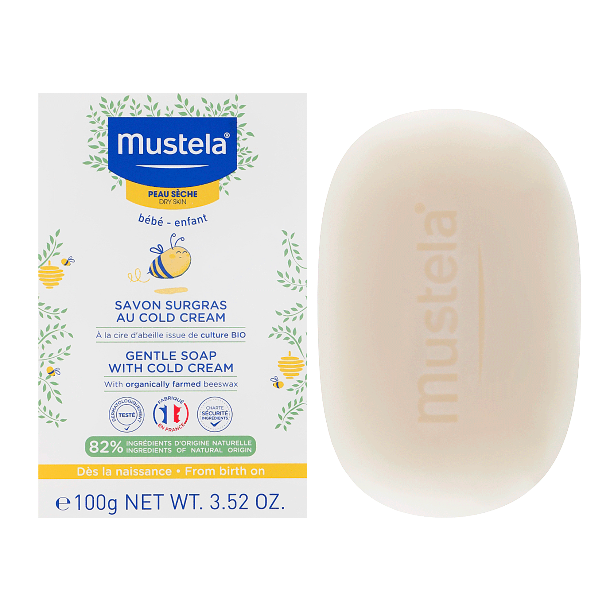 Mustela Мыло для сухой кожи с колд-кремом