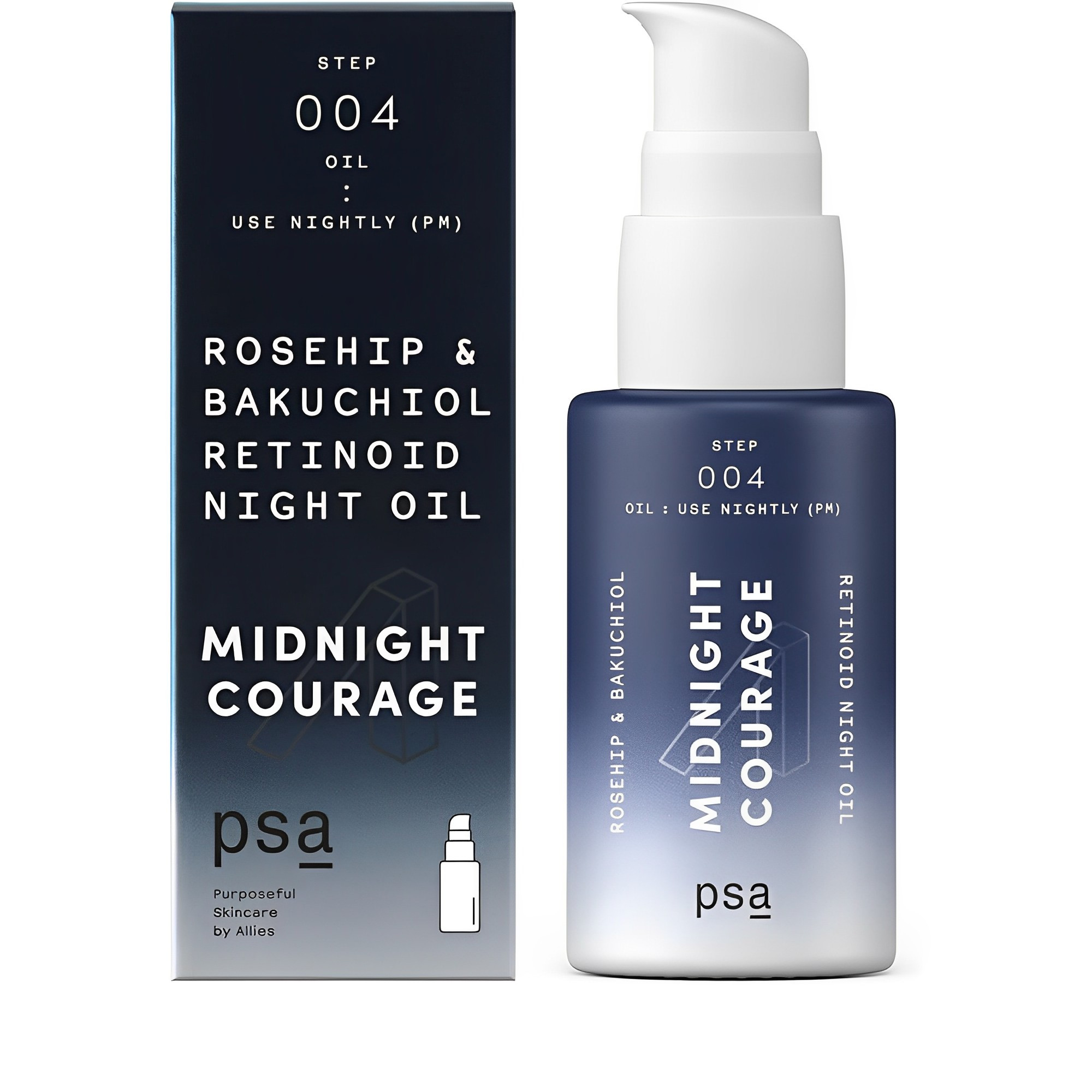 Нічне масло з ретинолом PSA Midnight Courage Rosehip and Bakuchiol Retinol Night Oil