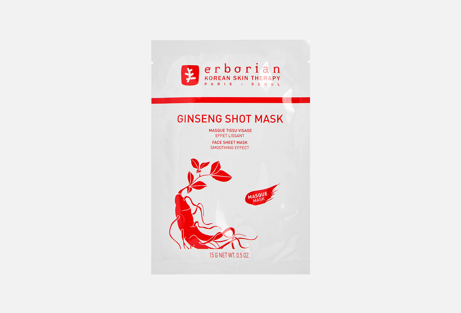 Тканевая маска для лица с женьшенем Erborian Ginseng Infusion Mask