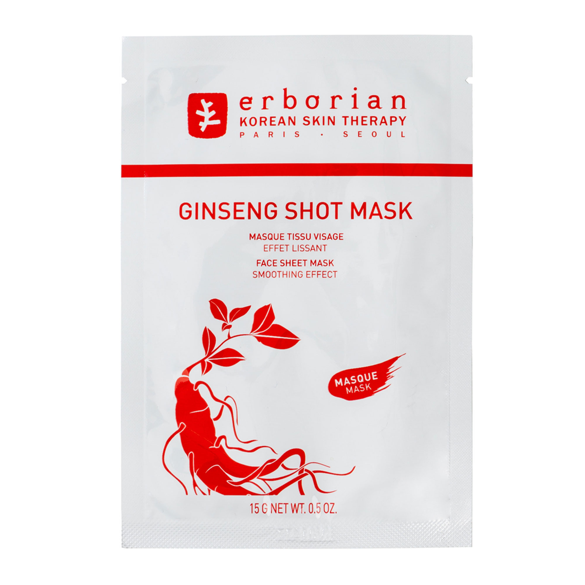 Erborian Ginseng Infusion Mask - Восстанавливающая тканевая маска для лица с женьшенем