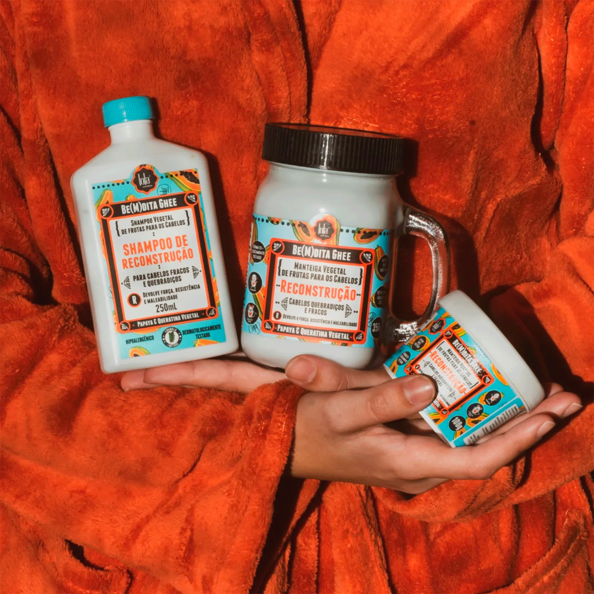 Олія для волосся відновлююча Lola Cosmetics Be(M)dita Ghee - Óleo Reconstrução Papaya e Queratina Vegetal