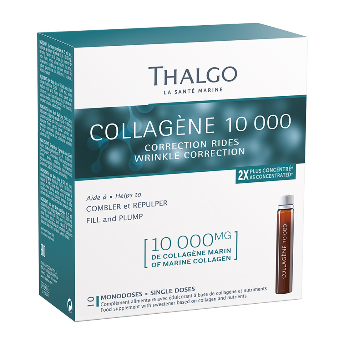 Пищевая добавка в ампулах Коллаген 10 000 Thalgo Hyalu-Procollagene Collagen 10 000 Wrinkle Correction