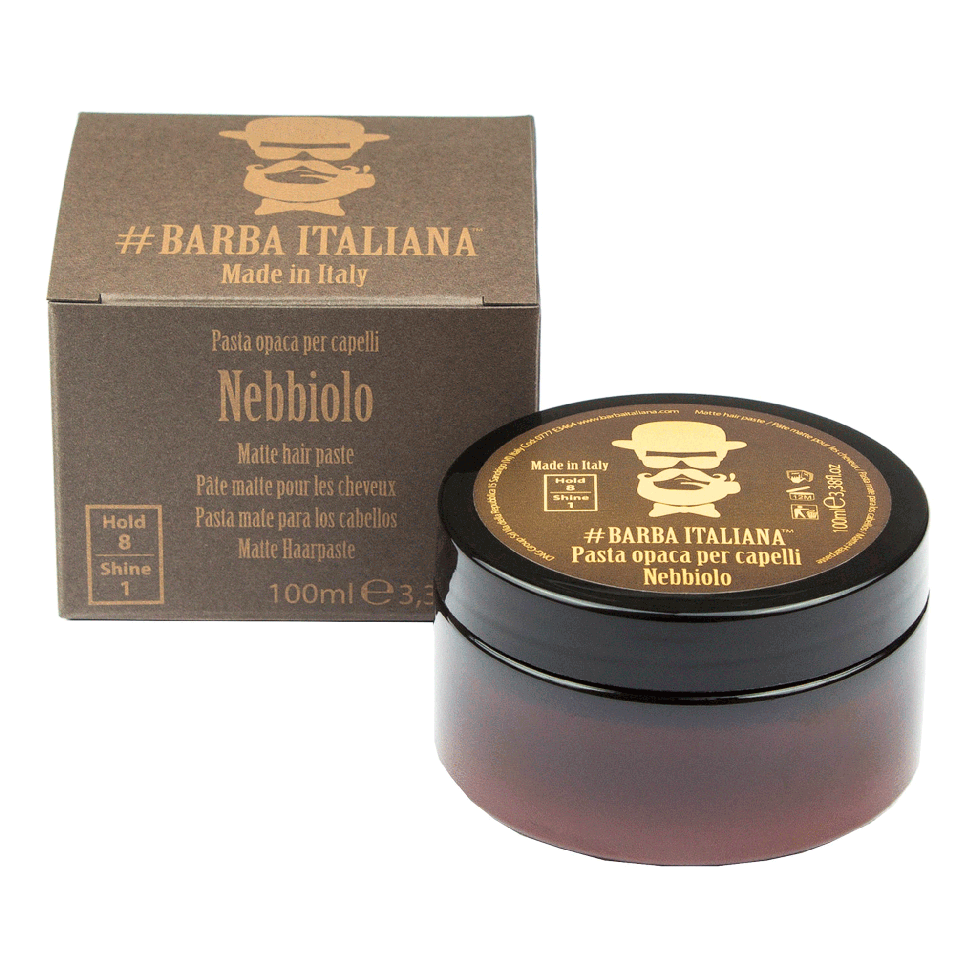 Паста для фіксації Barba Italiana Matte Hair Paste Nebbiolo